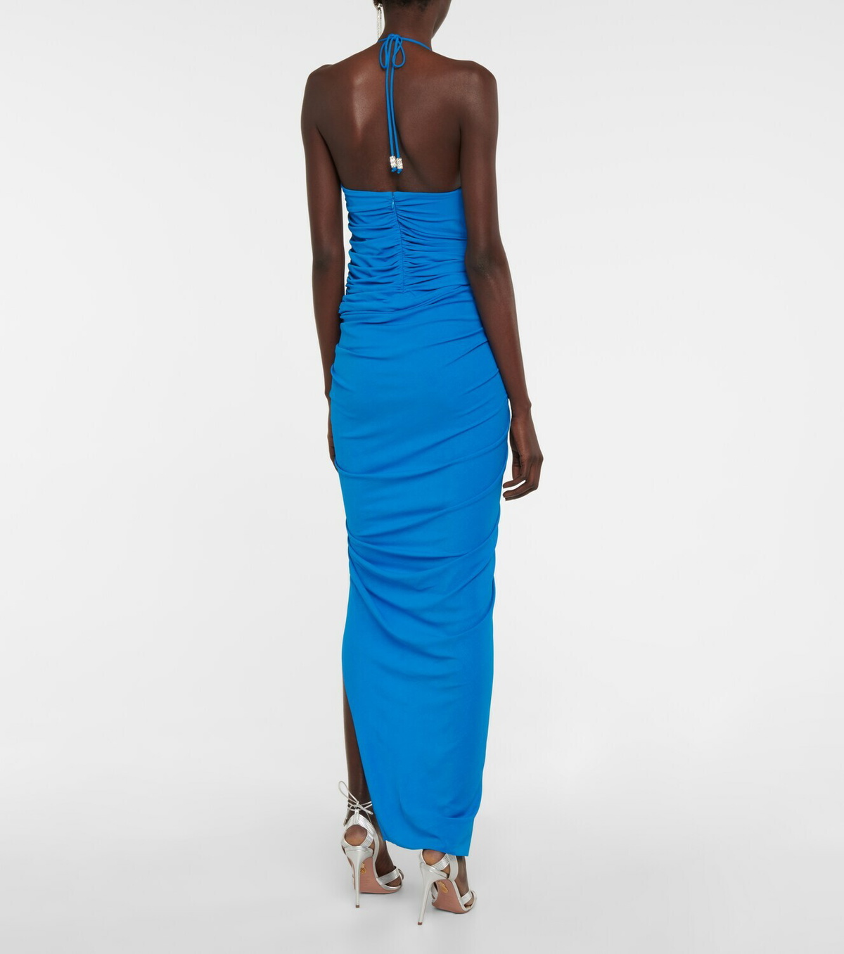 rear view of the blue colorway