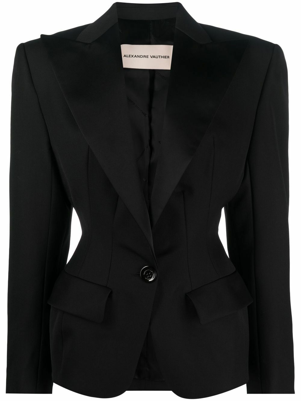 close crop of the black tailored front