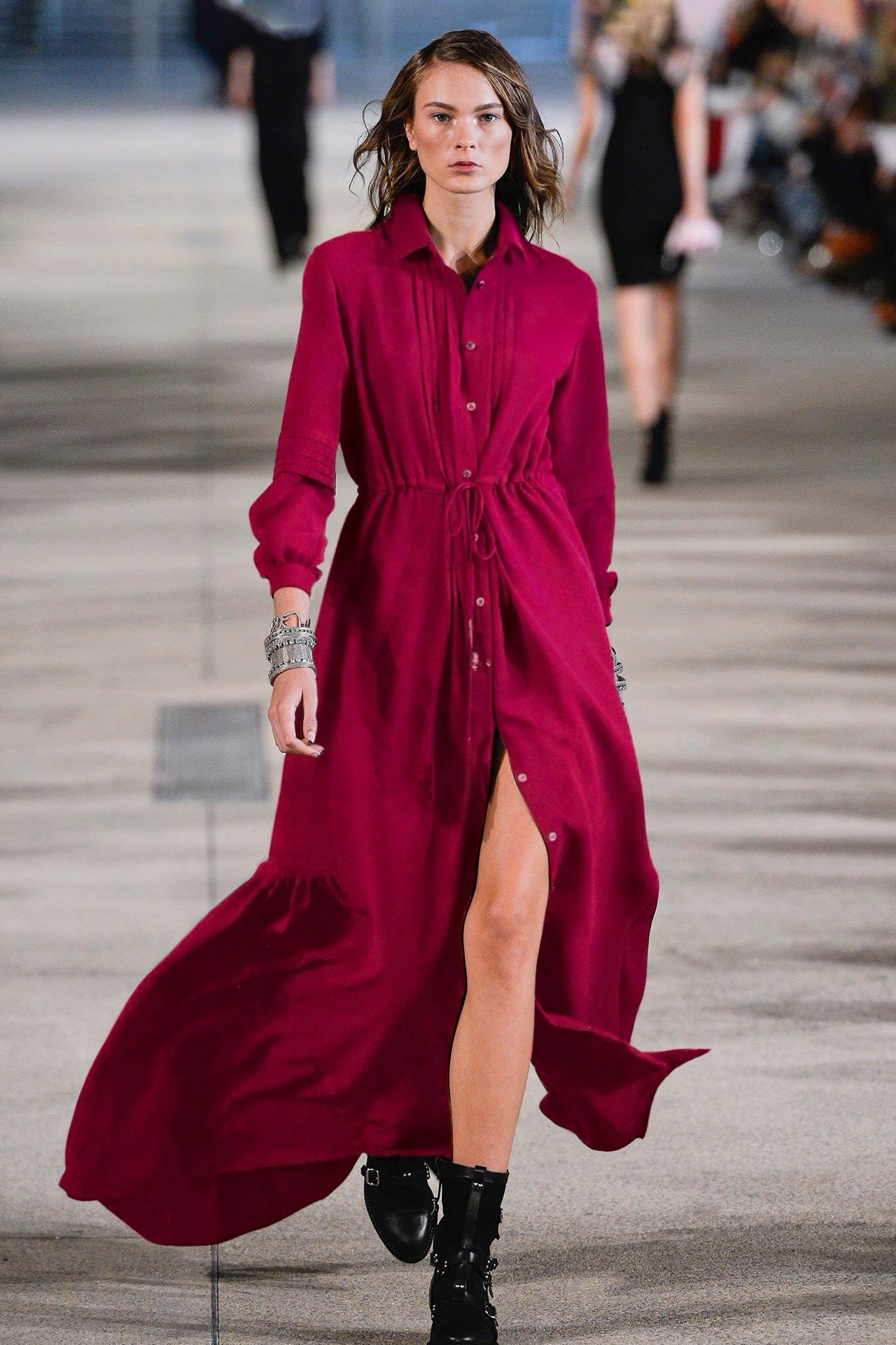 Button-Down Collared Shirt Dress