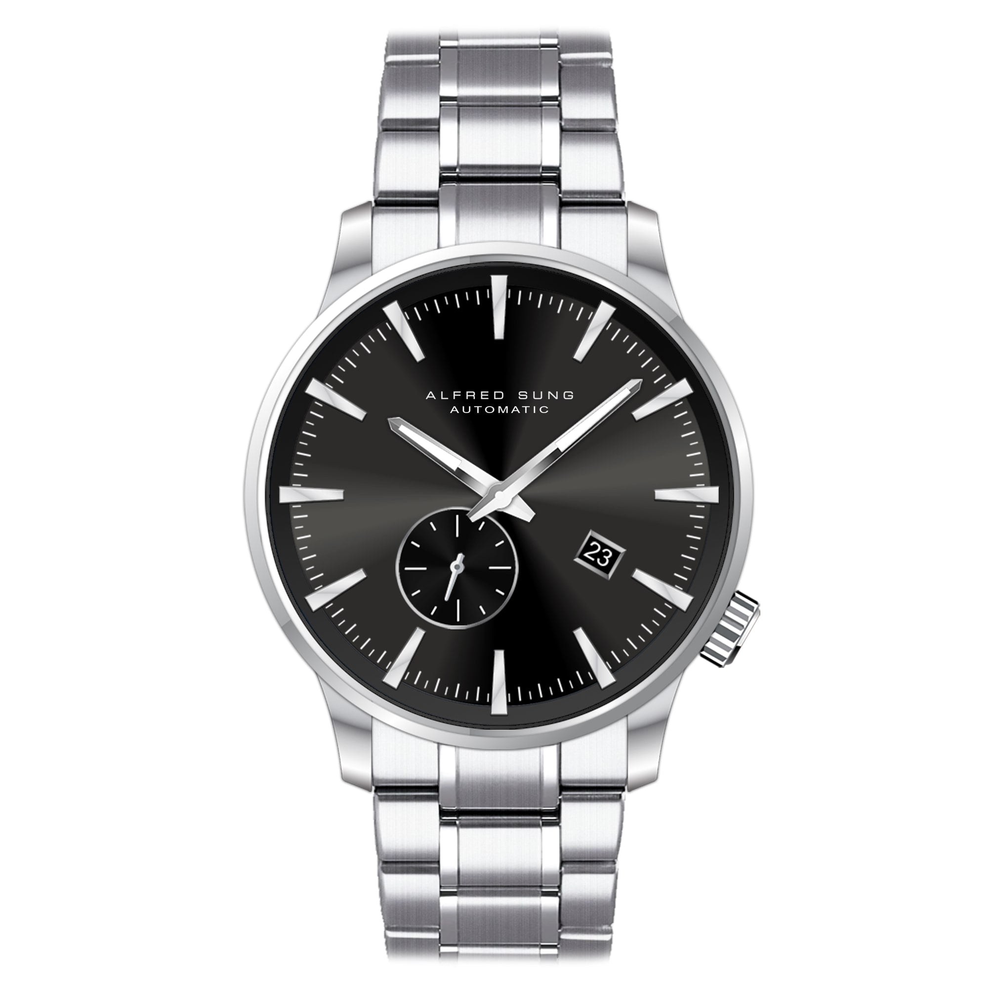 black dial on bracelet