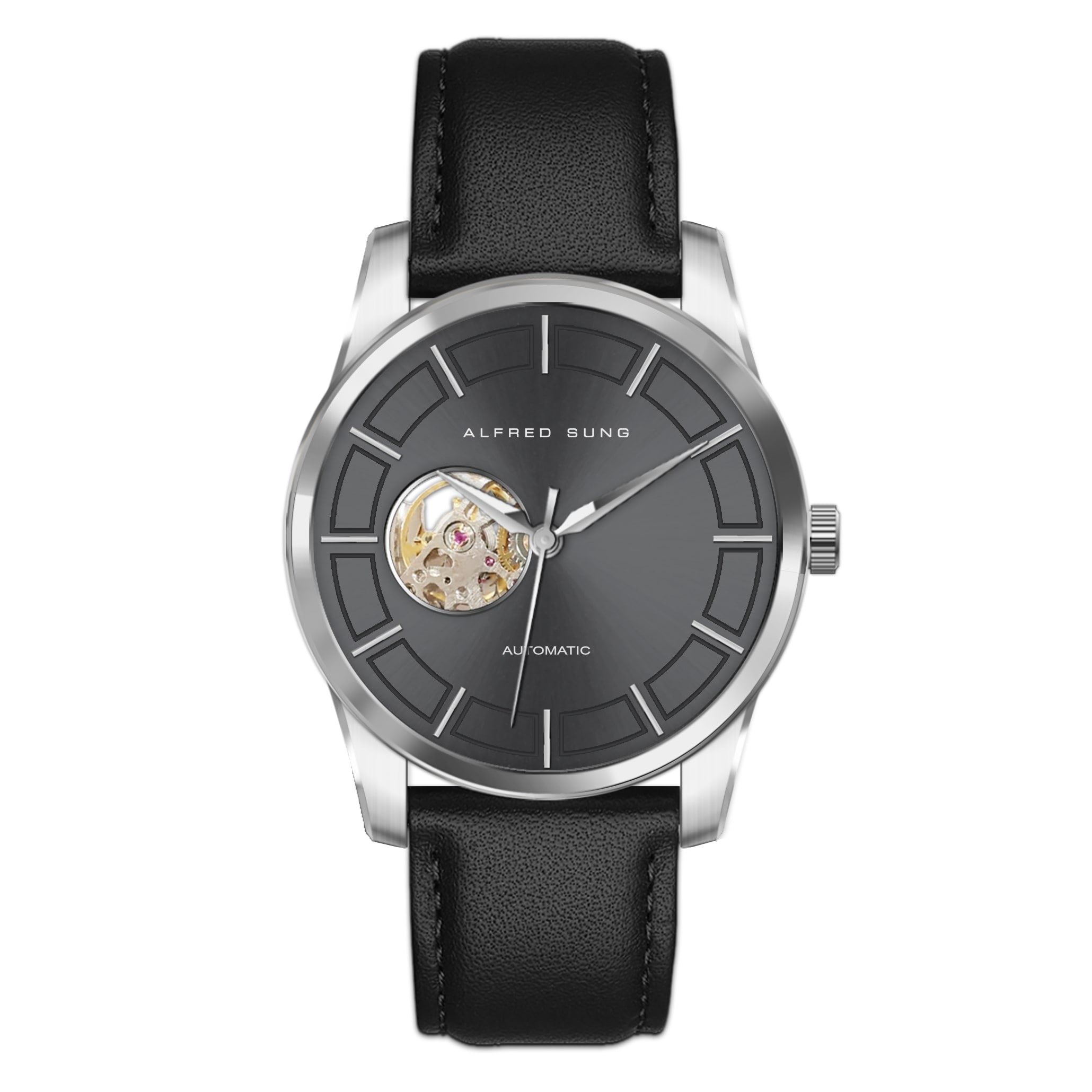 open-heart black dial