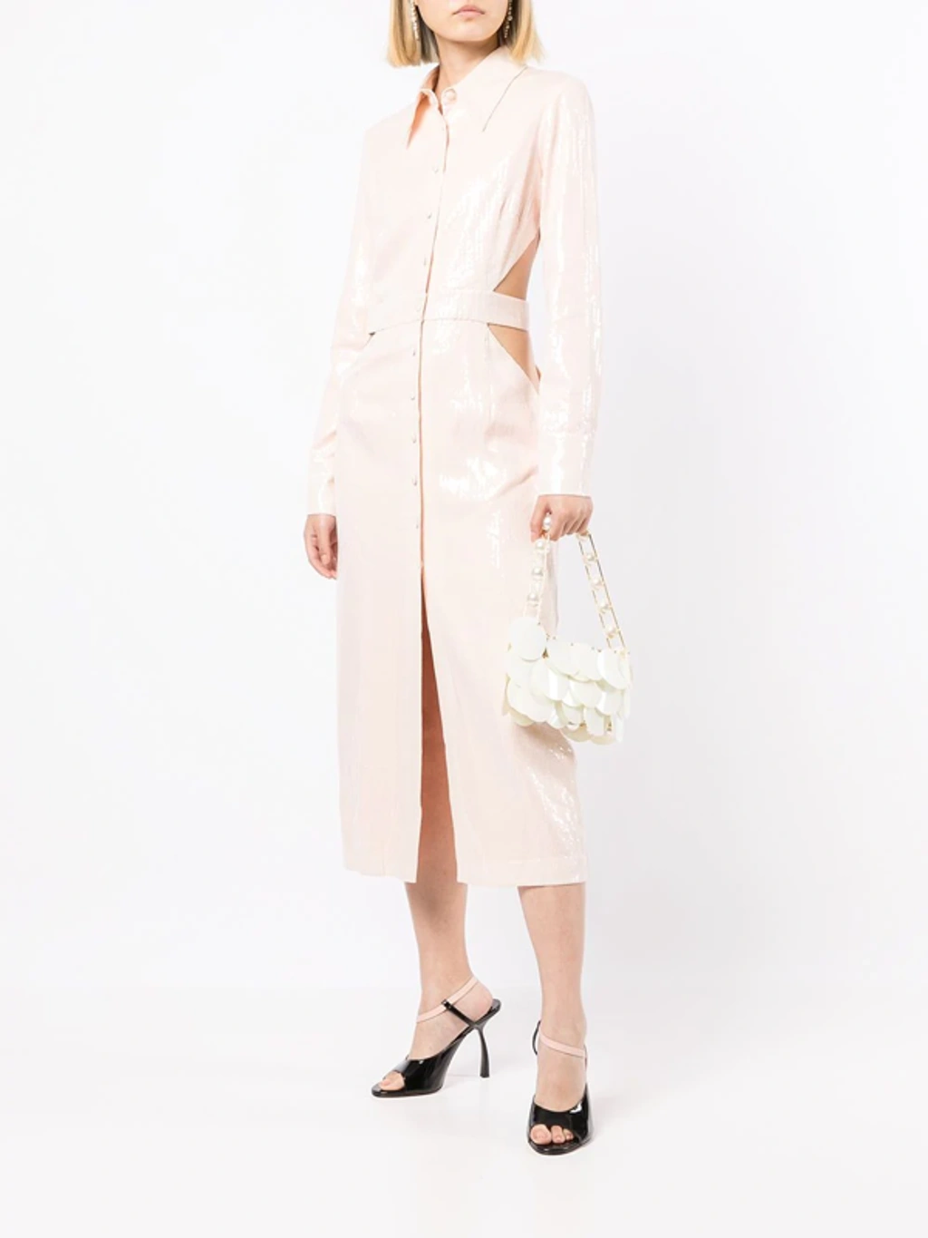 Front view with cut-out waist