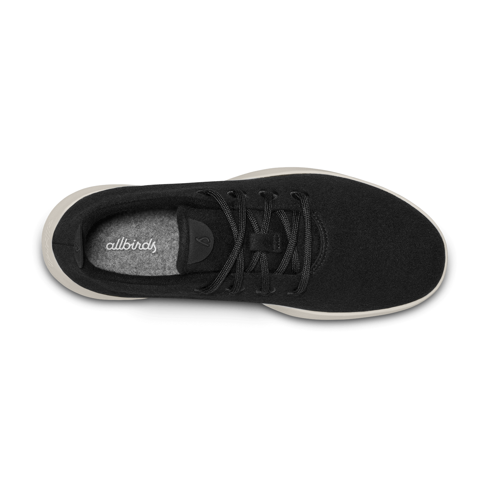 top view showing wool upper