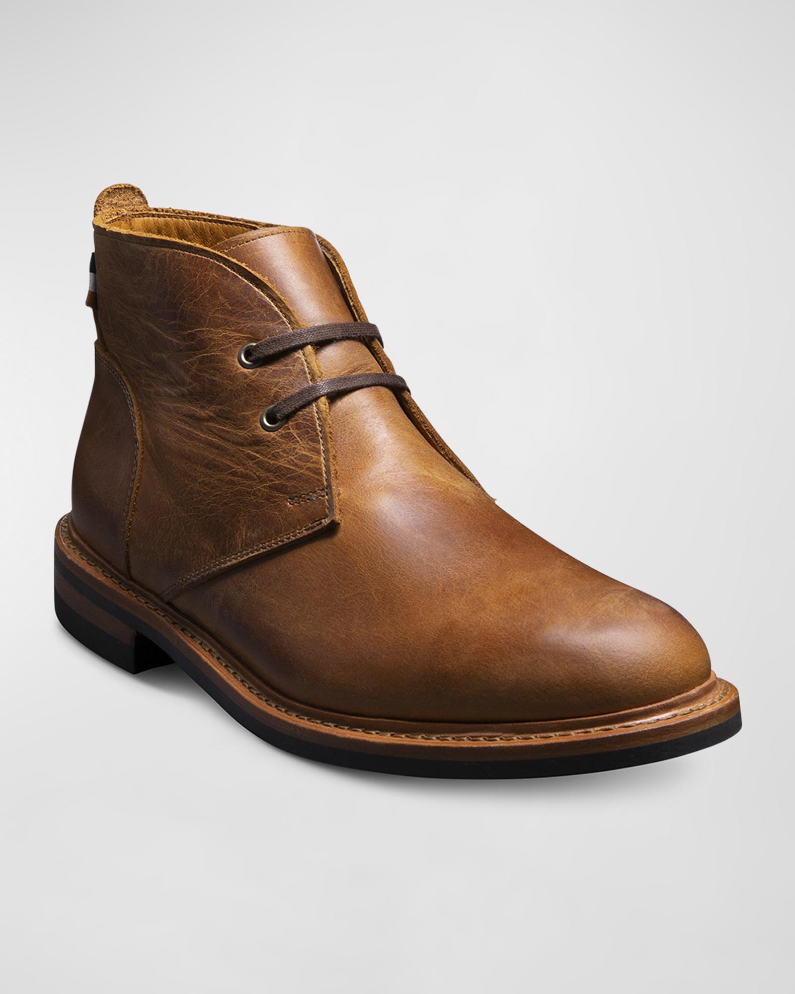 Pecan leather chukka profile