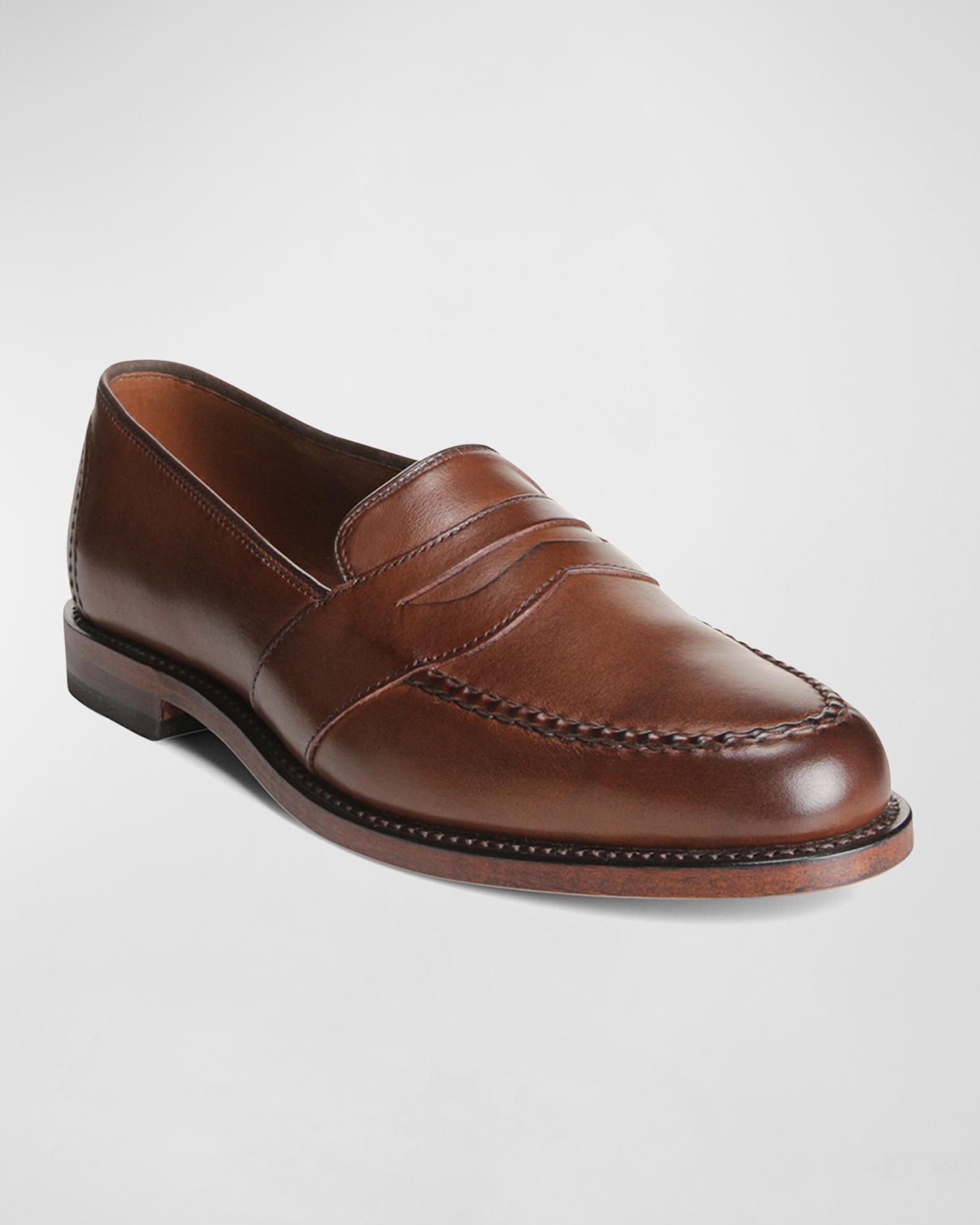 Brown loafer front angle