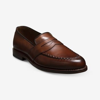 Classic black penny loafer variant