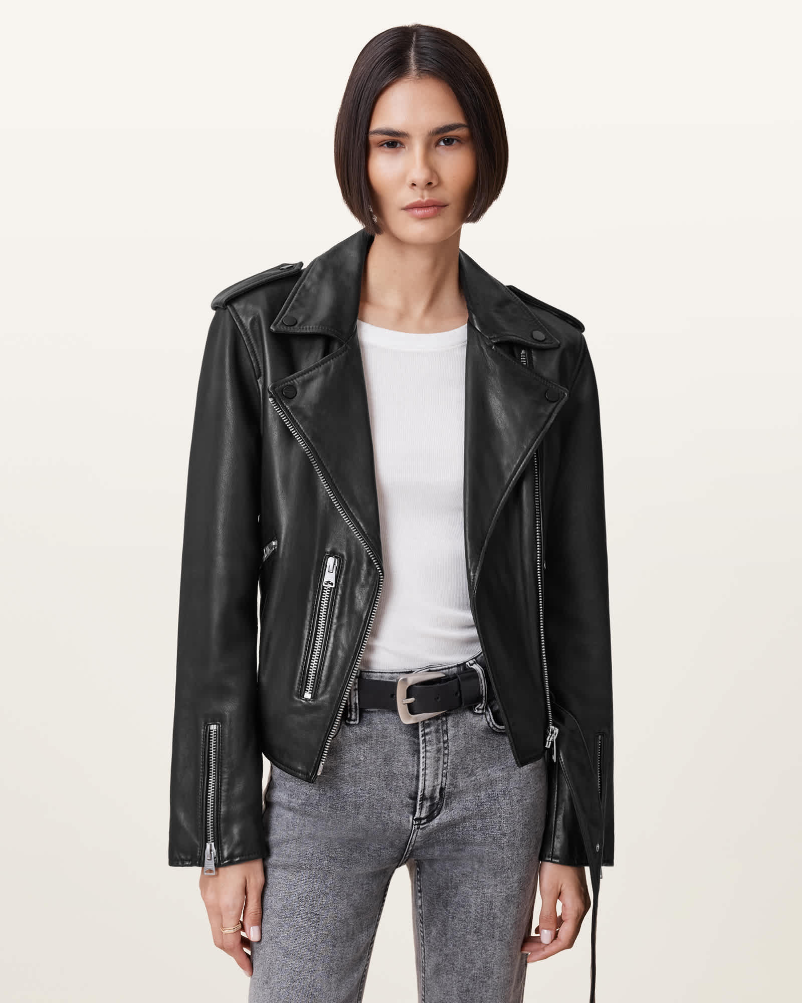 classic black leather