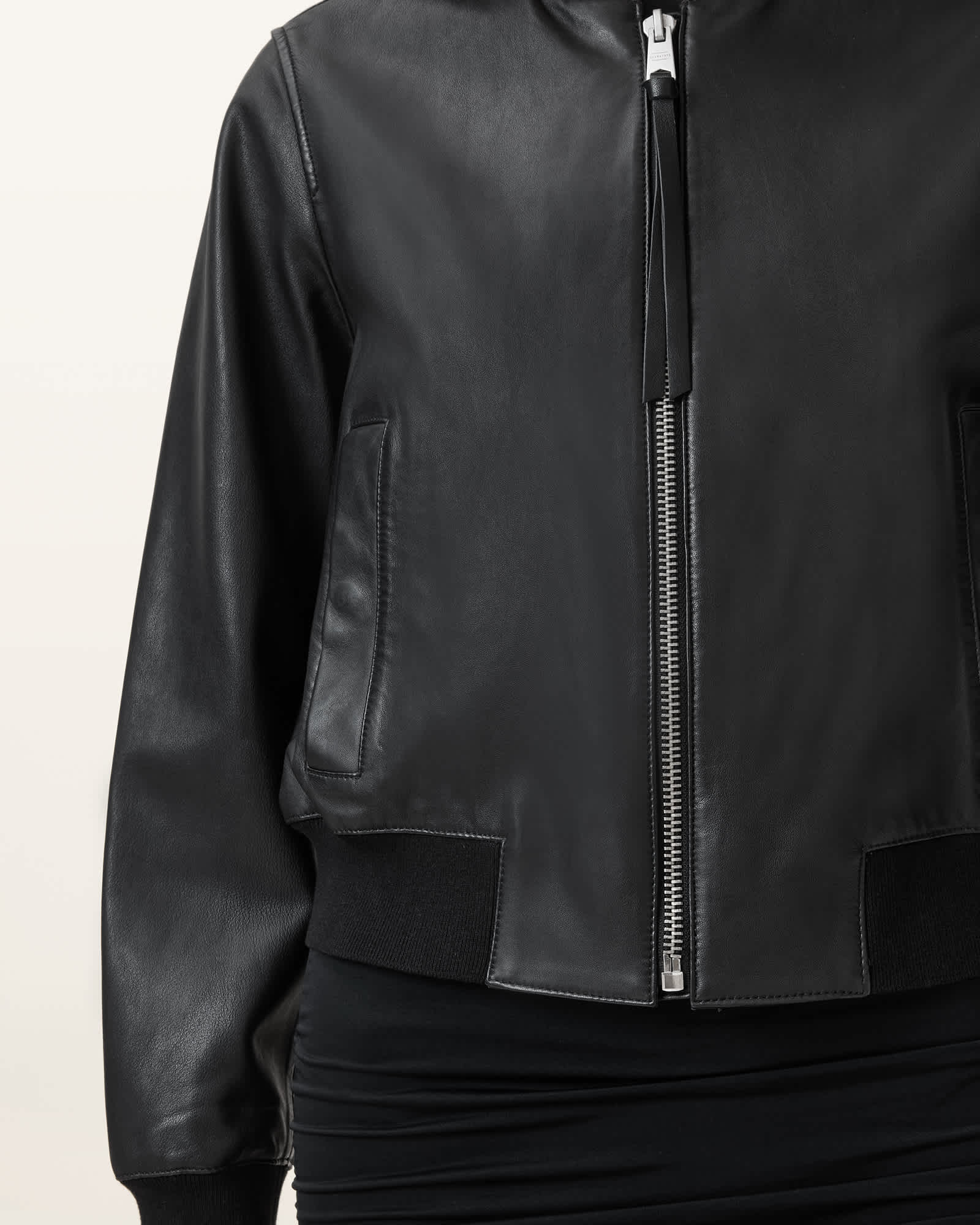 leather sleeve detail