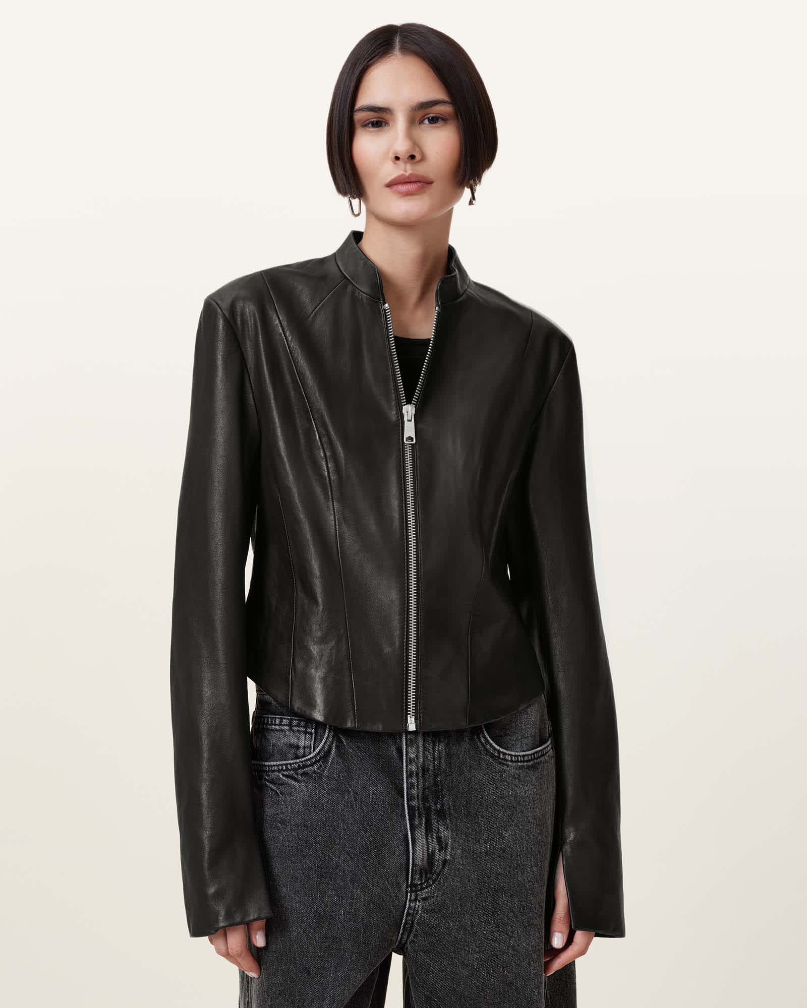 Sadler Slim Fit Leather Jacket
