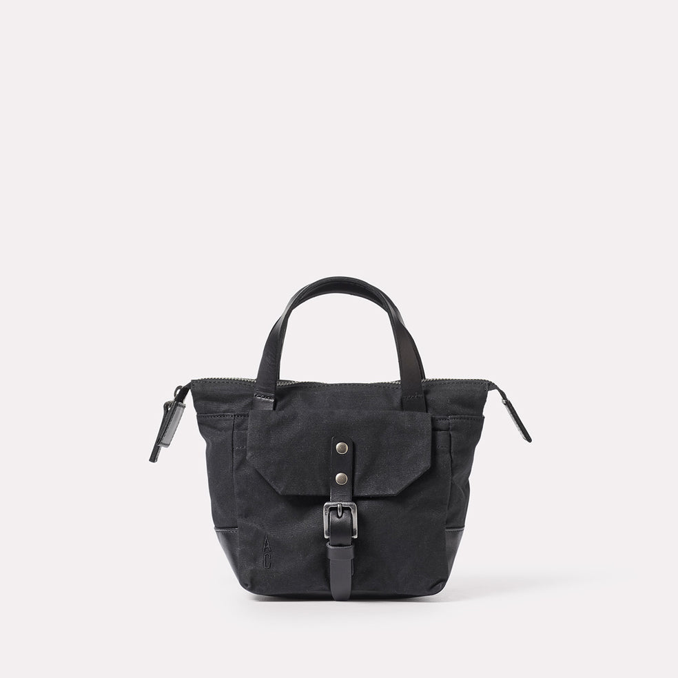 Squat Waxed Cotton Crossbody Mini Bag
