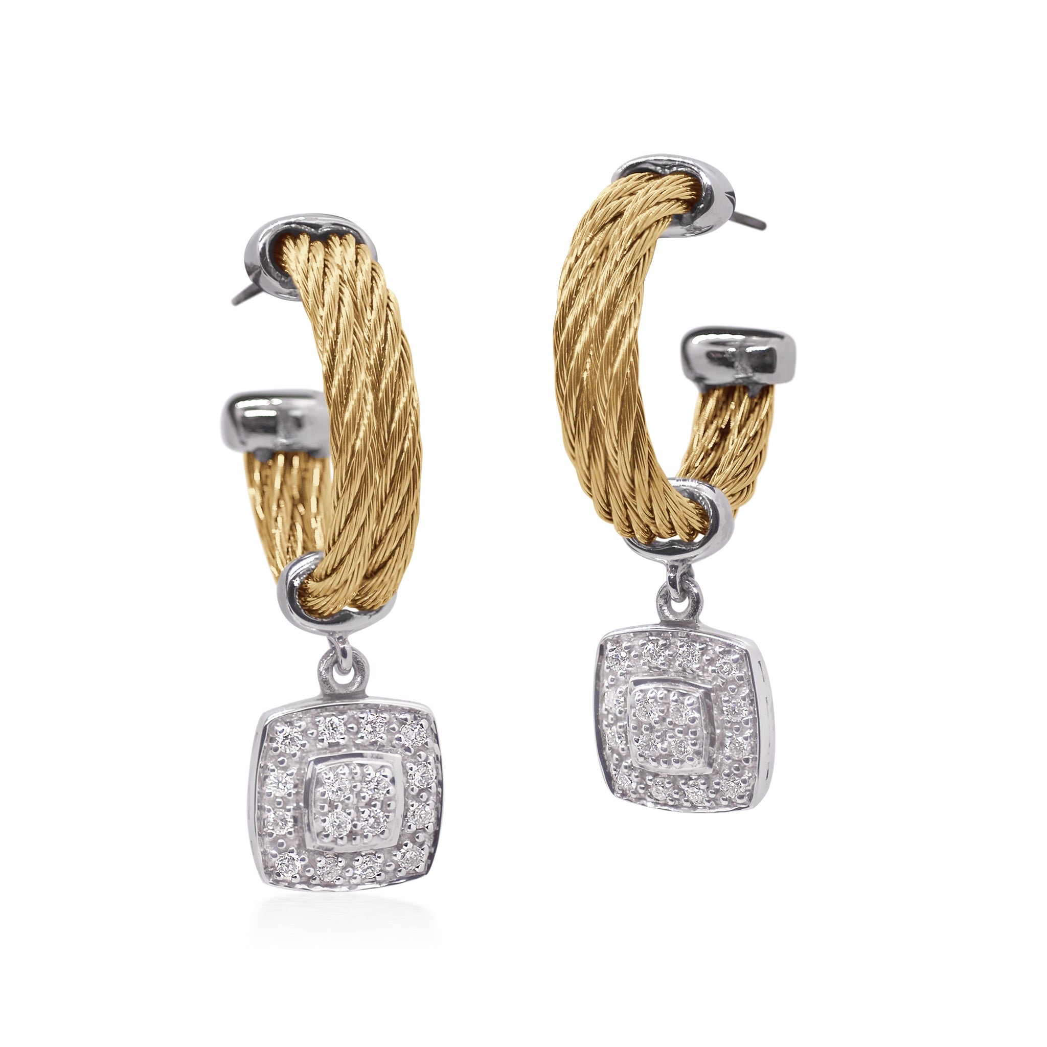 Cushion Station Hoop Earrings
