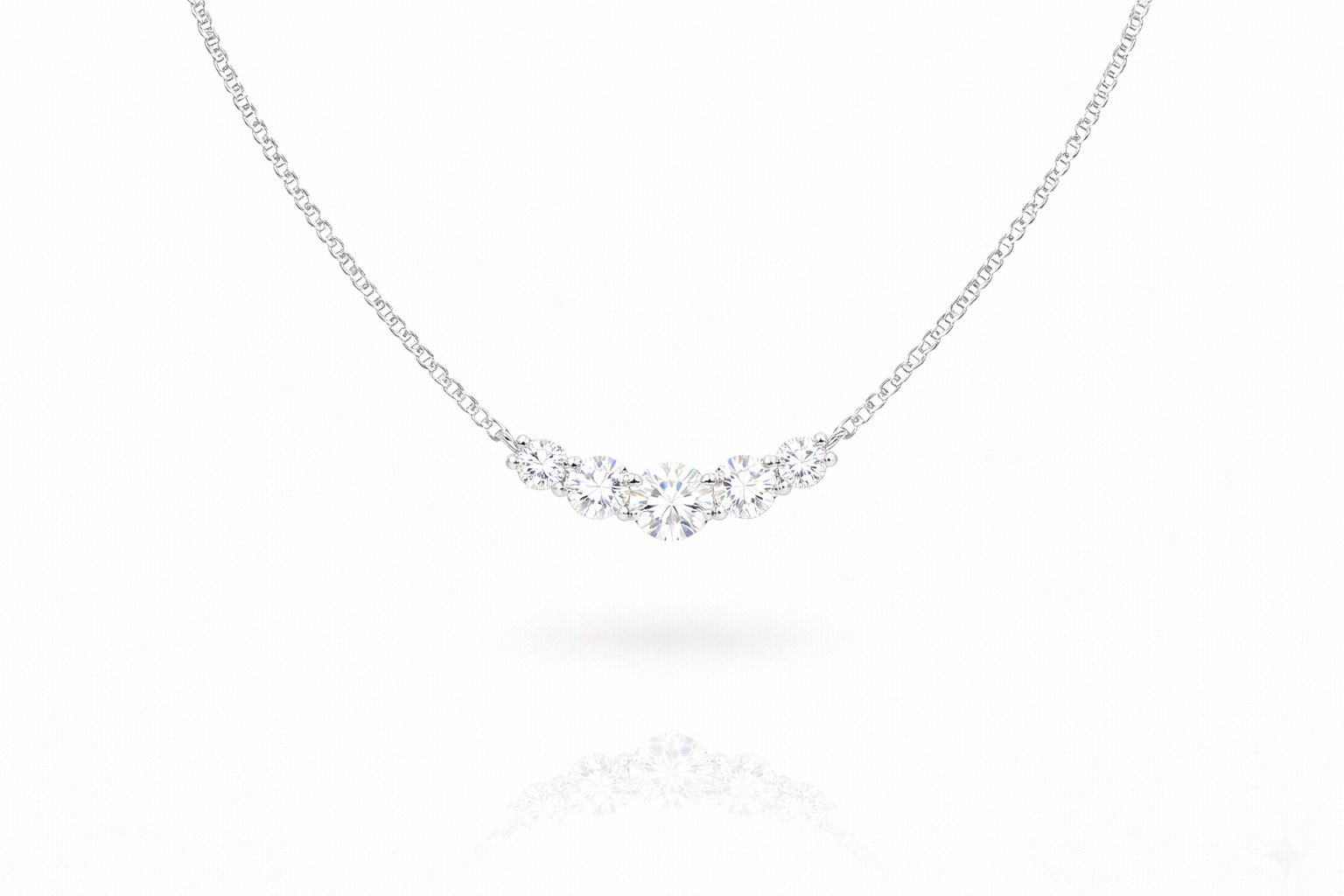5-diamond Day Diamond chain necklace