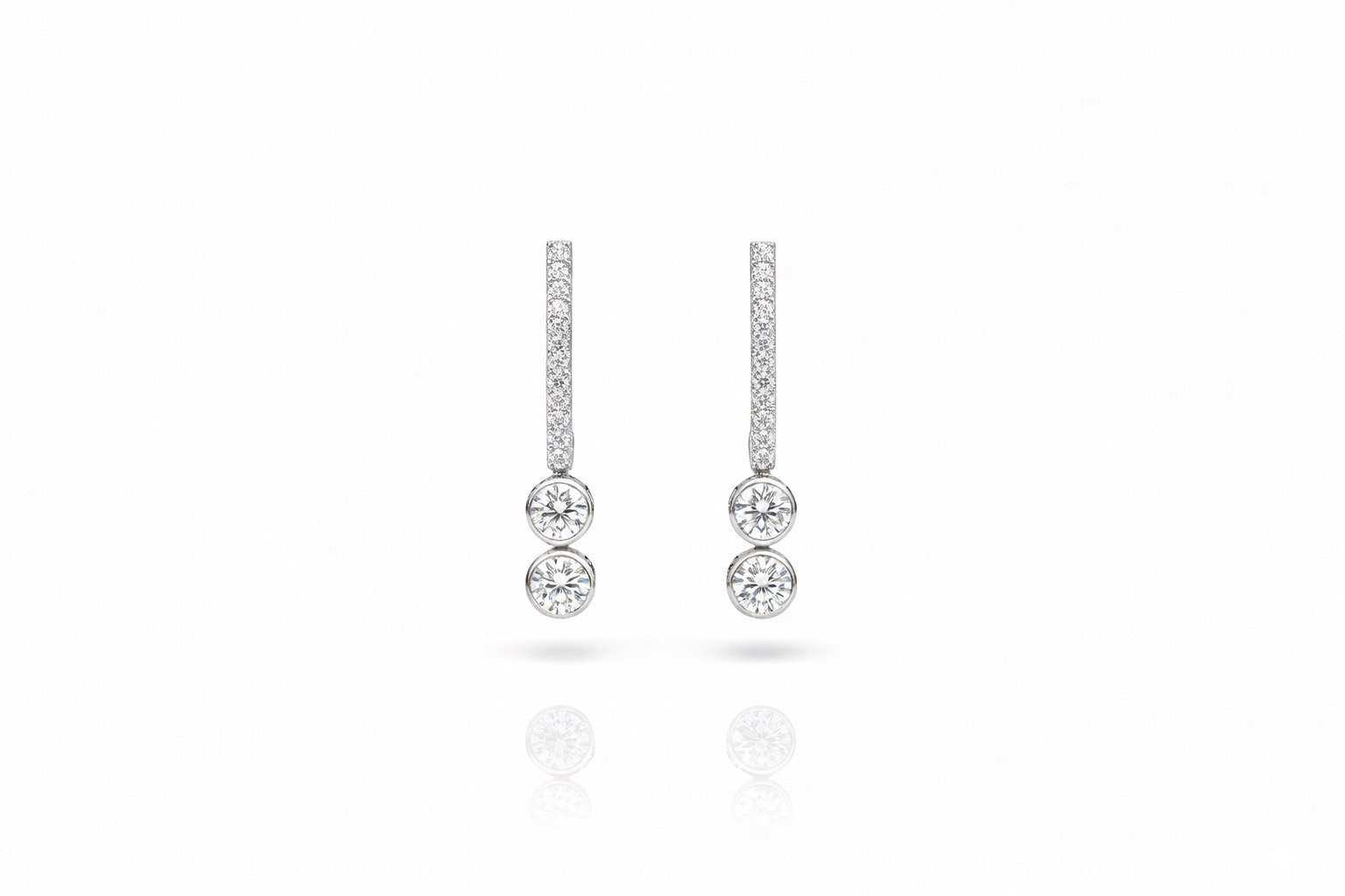 Day Diamond double-drop earrings