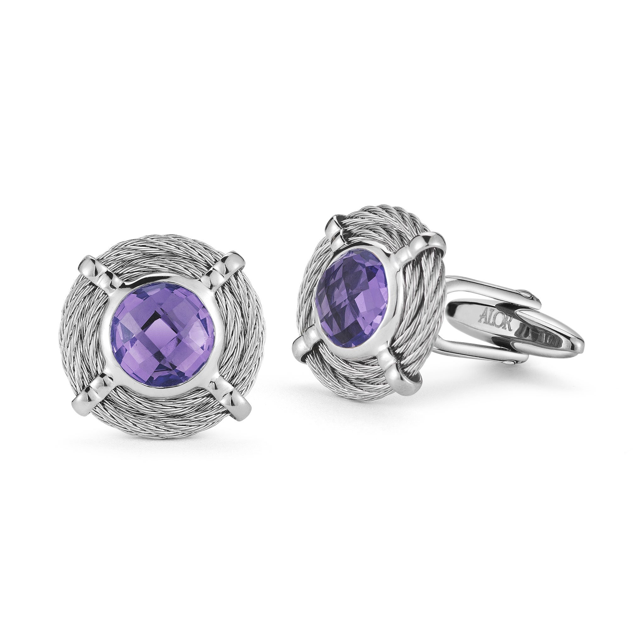 alternate gemstone cufflink angle