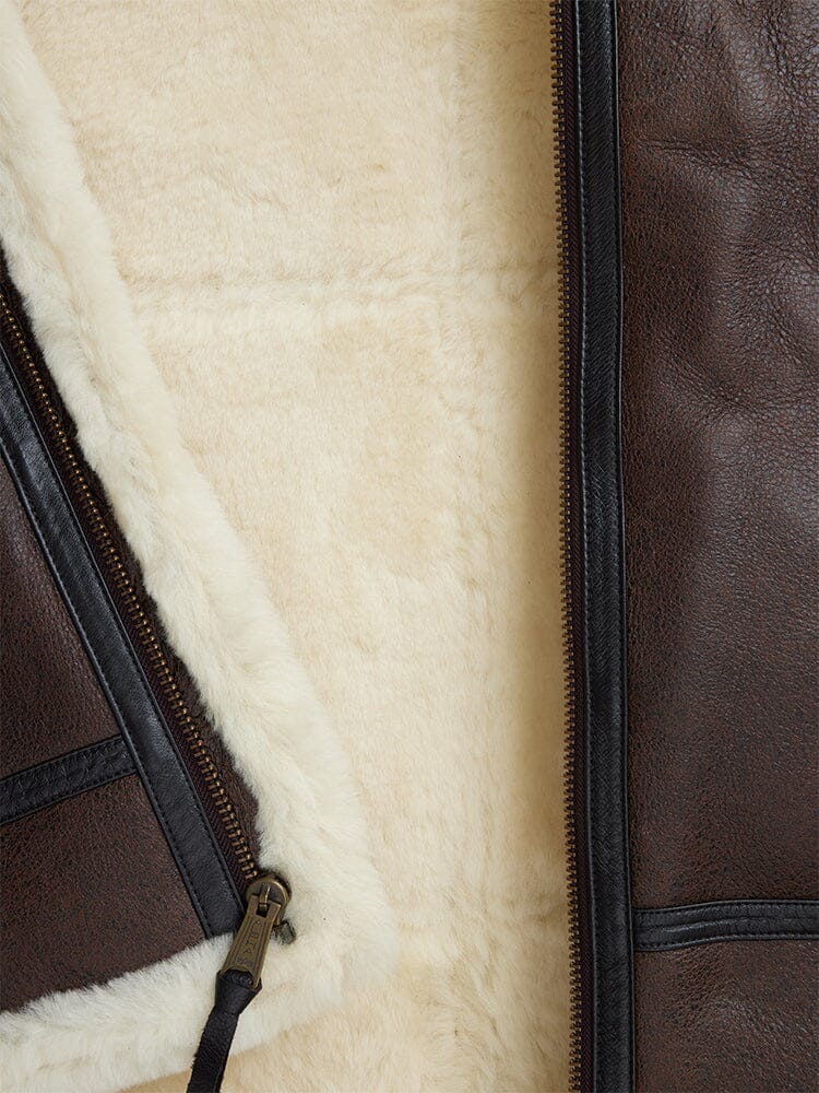 Shearling lining detail
