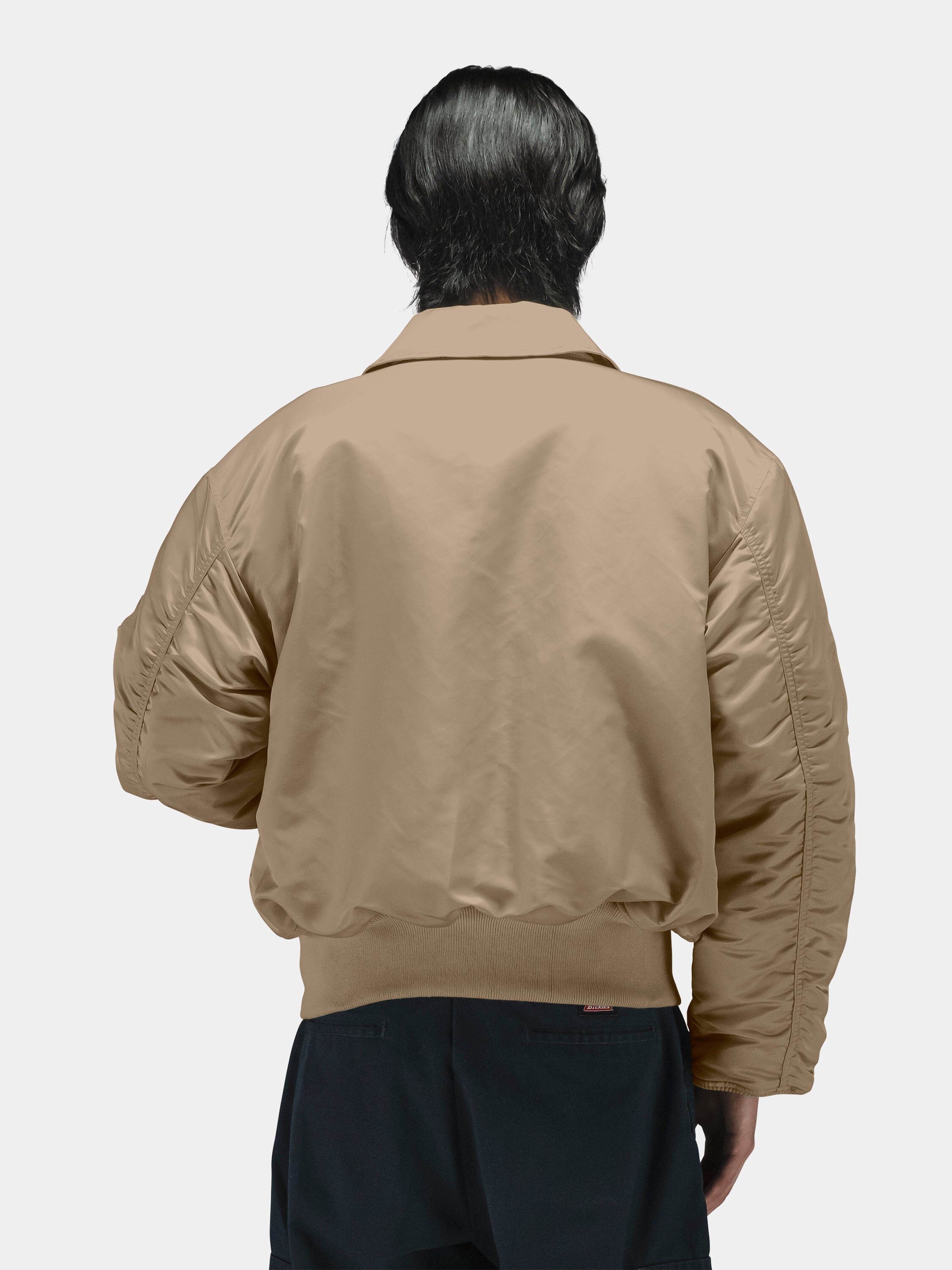 Detail of the chest patch and zipper area