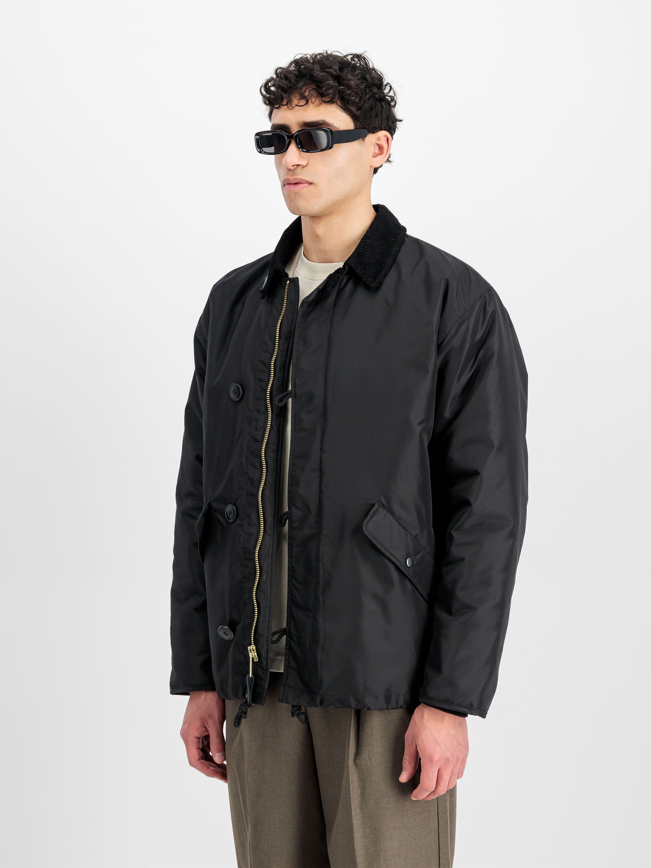 On-body view of the cold-weather shell