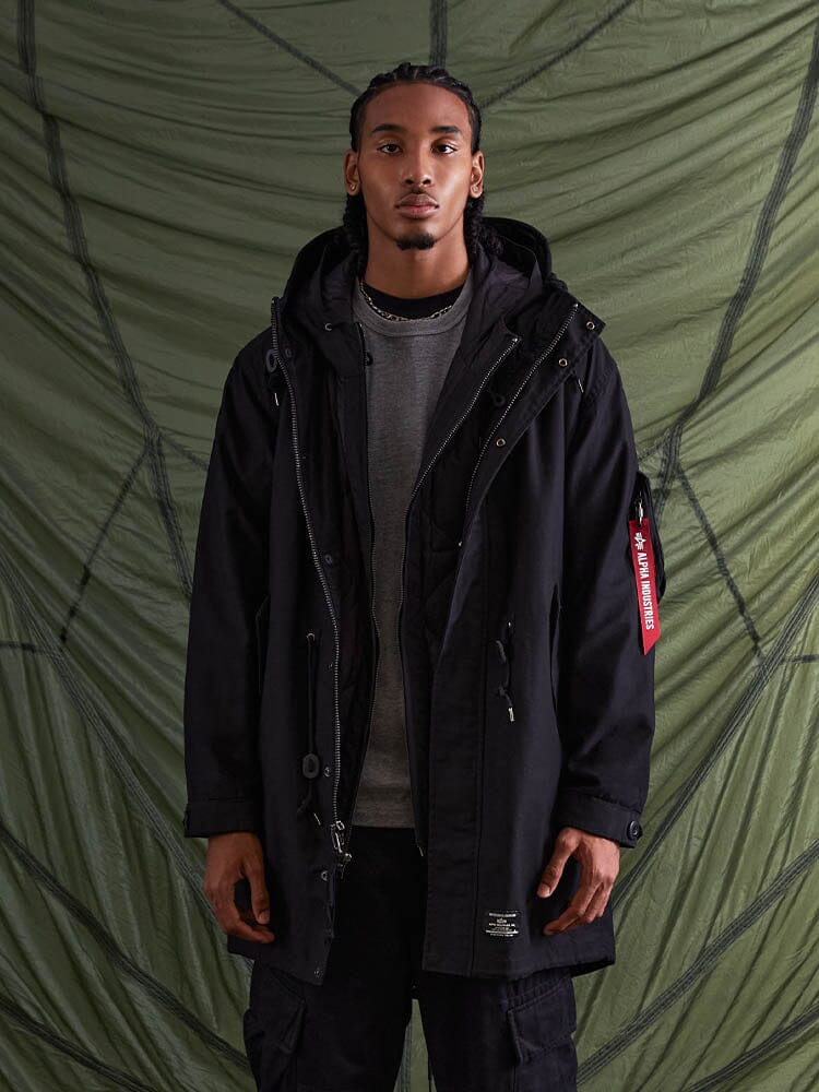 On-body view of the relaxed parka