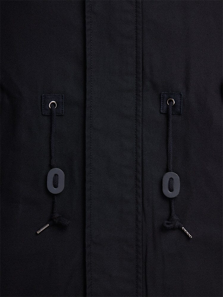 Placket and drawcord detail