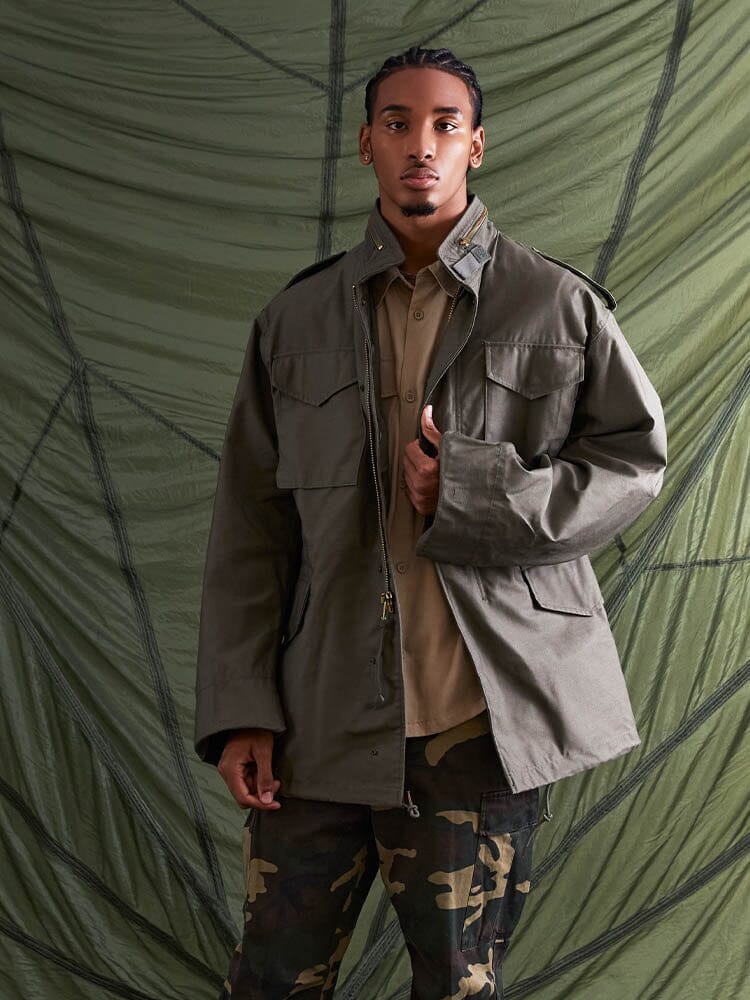 On-body view showing the oversized fit