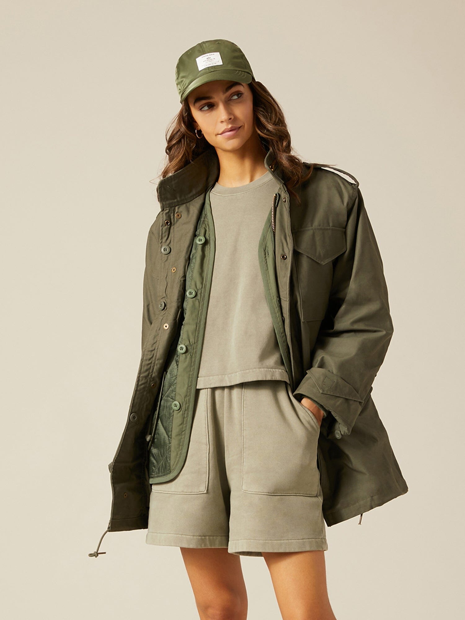 Close view of sleeve and pocket details