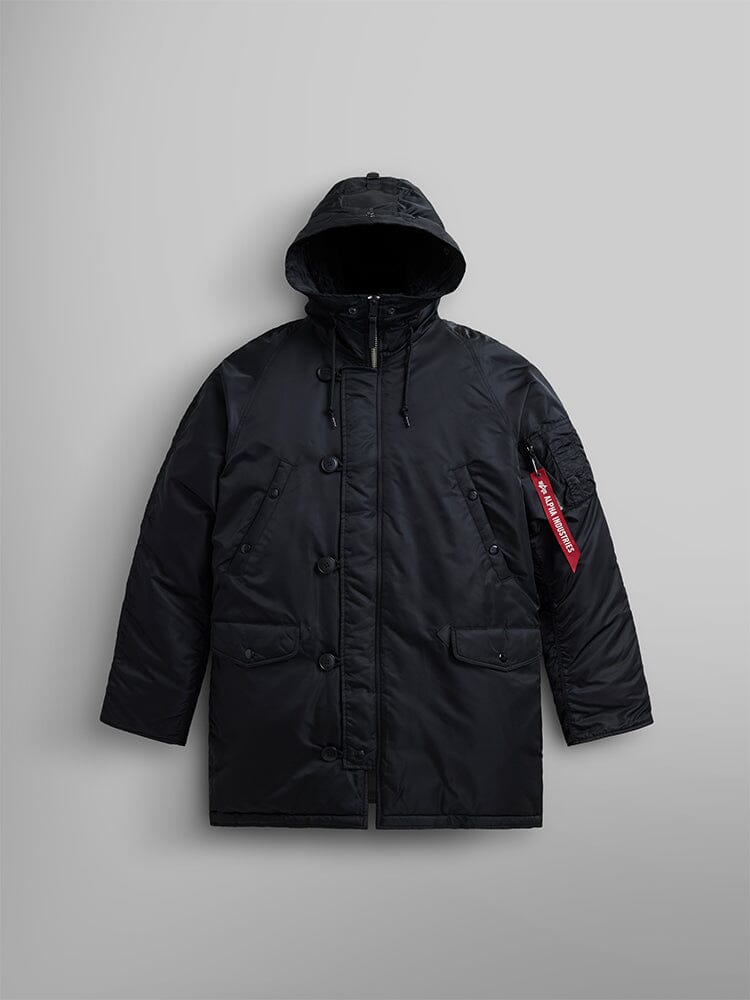Back view of the hooded parka