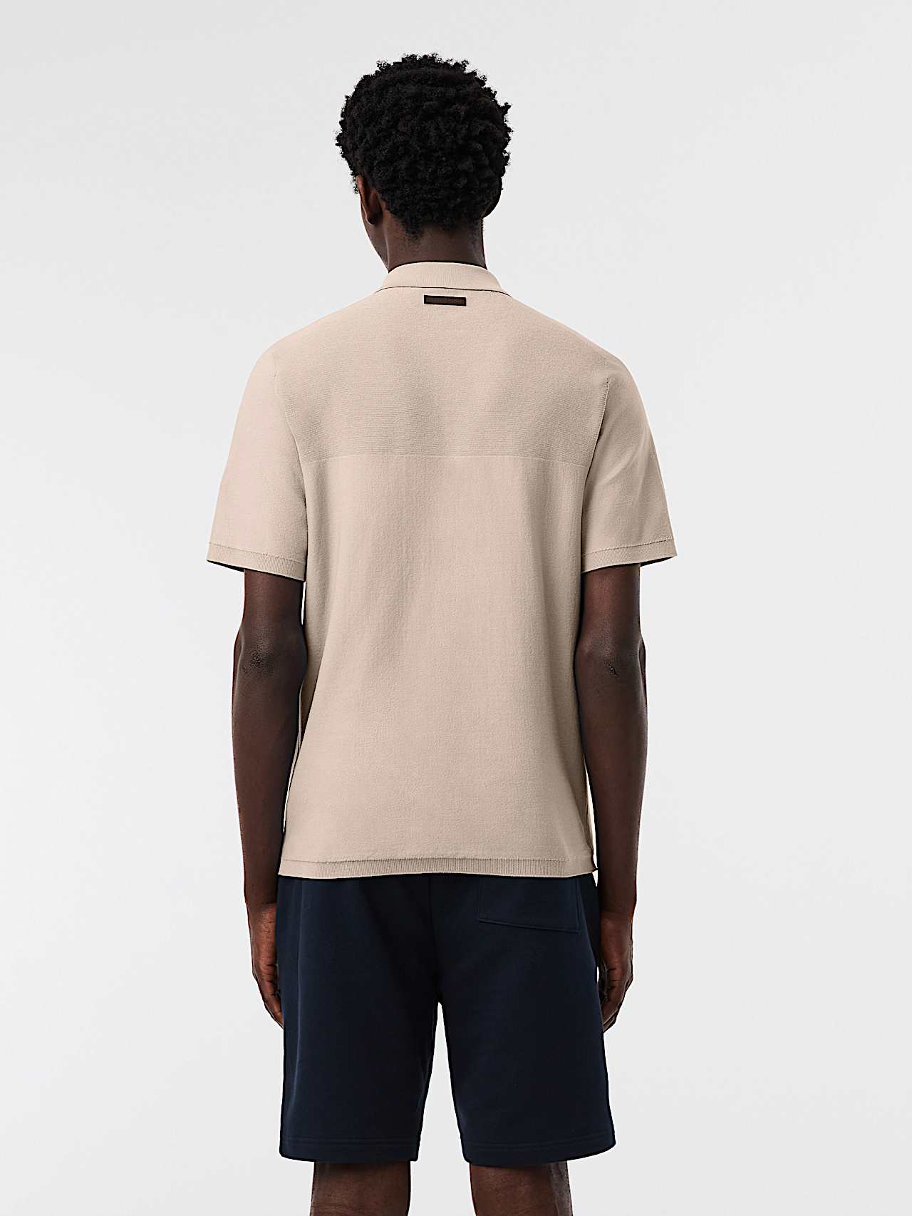 FENZI V2.Y10.01 | 3D Performance Knit Polo Shirt in Dune for Men