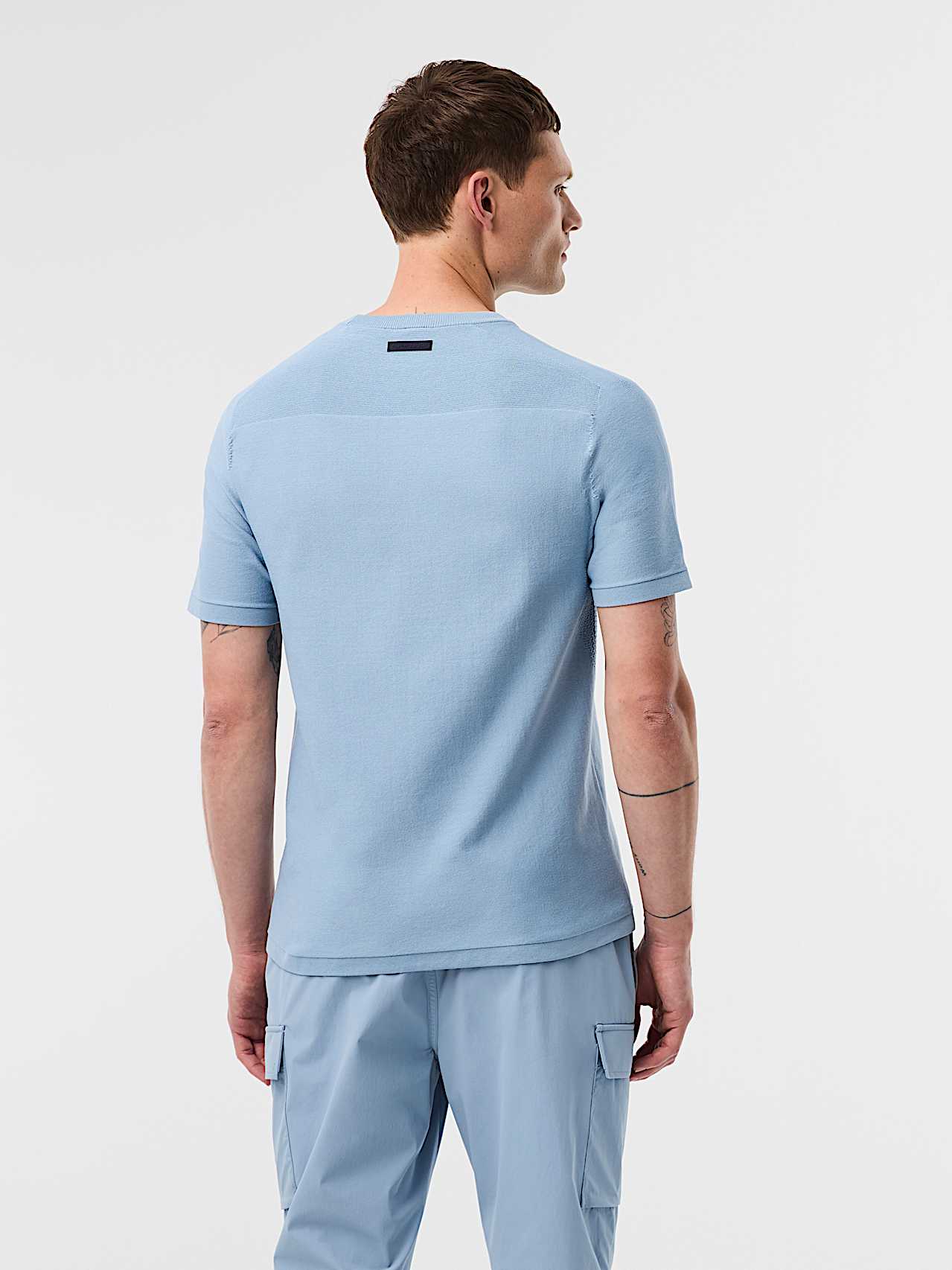FOSOS V5.Y10.01 | 3D Performance Knit T-Shirt in Clouded Blue for Men