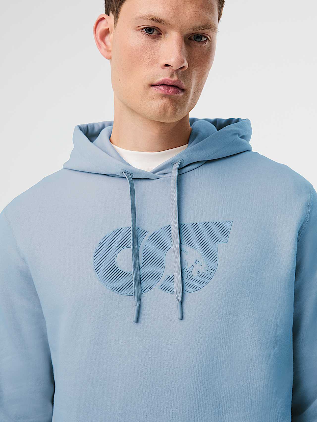 SHERO V4.Y10.01 | Signature Logo Hoodie in Clouded Blue for Men