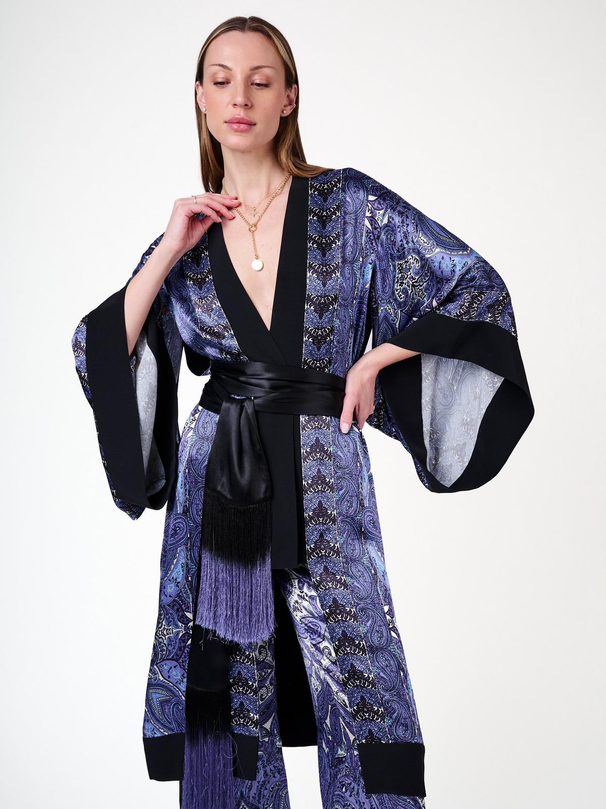 Back view of the flowing dress shape