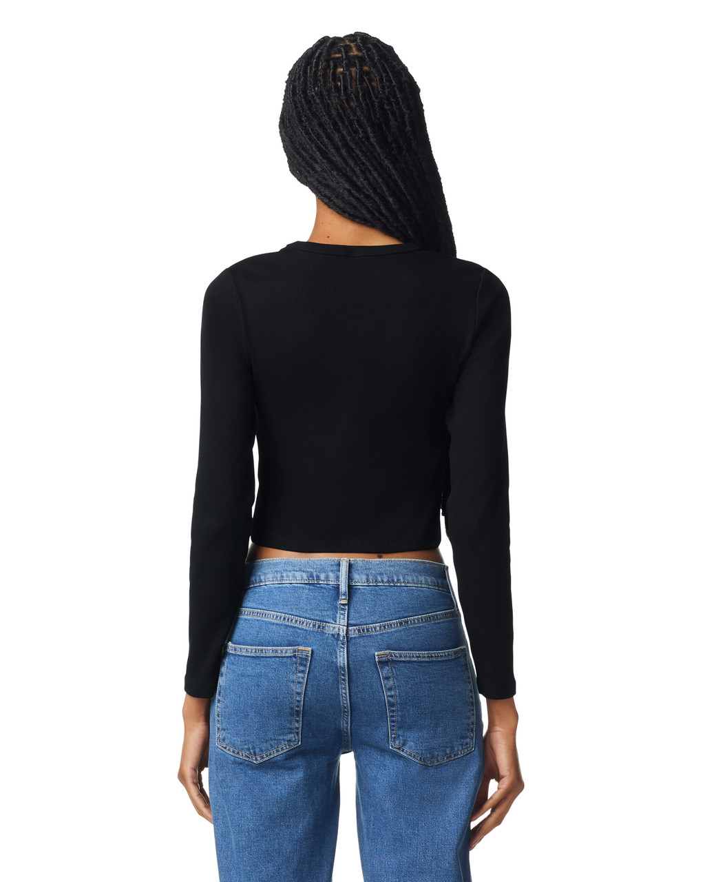 Baby Rib Women's LS Cropped T-Shirt