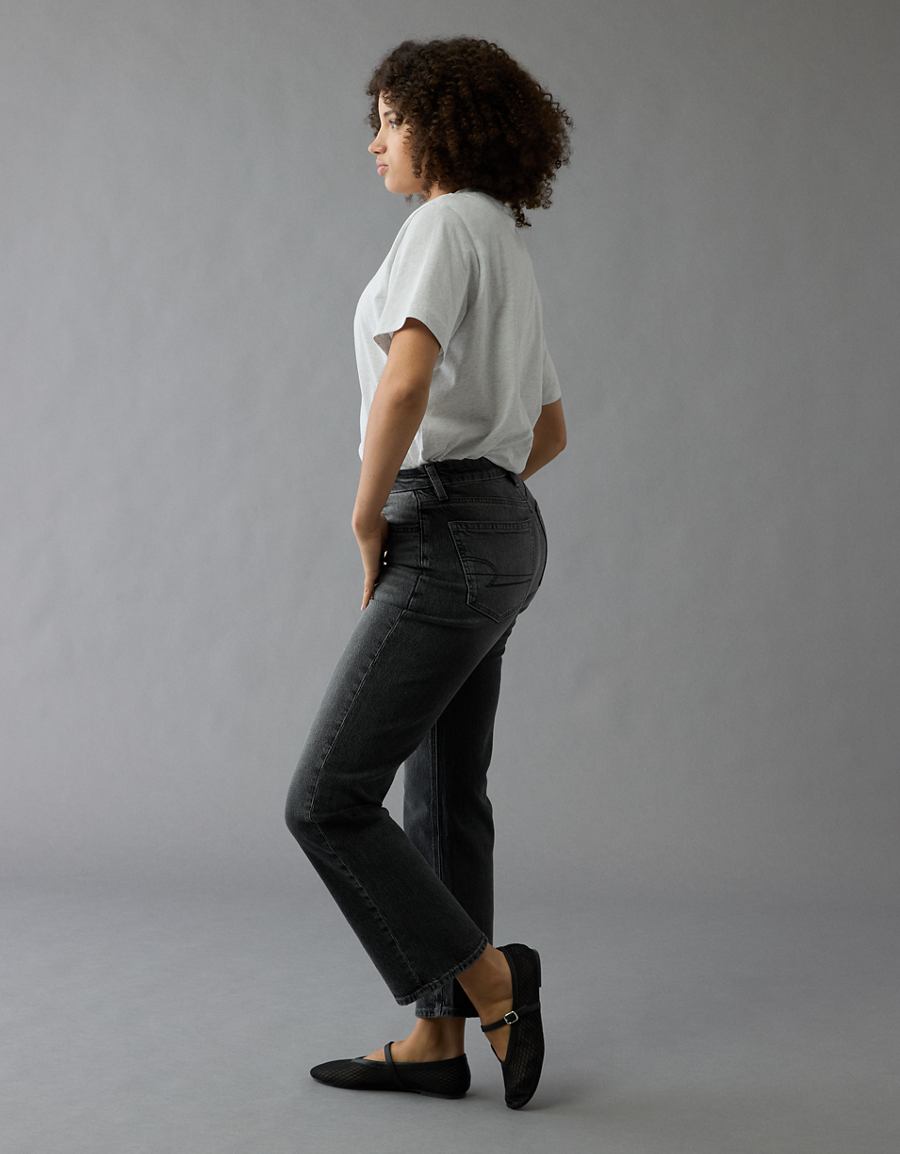 Side view with the straight-leg silhouette