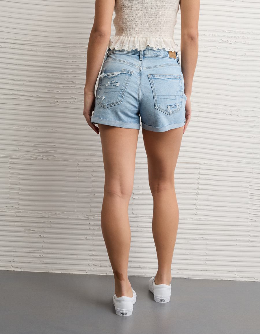Styled back view with cuffed cut-off line