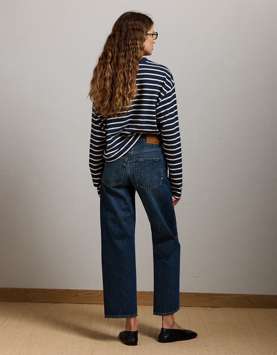 Styled back view with premium denim finish