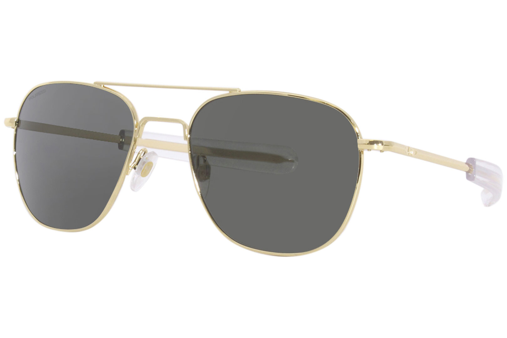 Gold frame three-quarter view