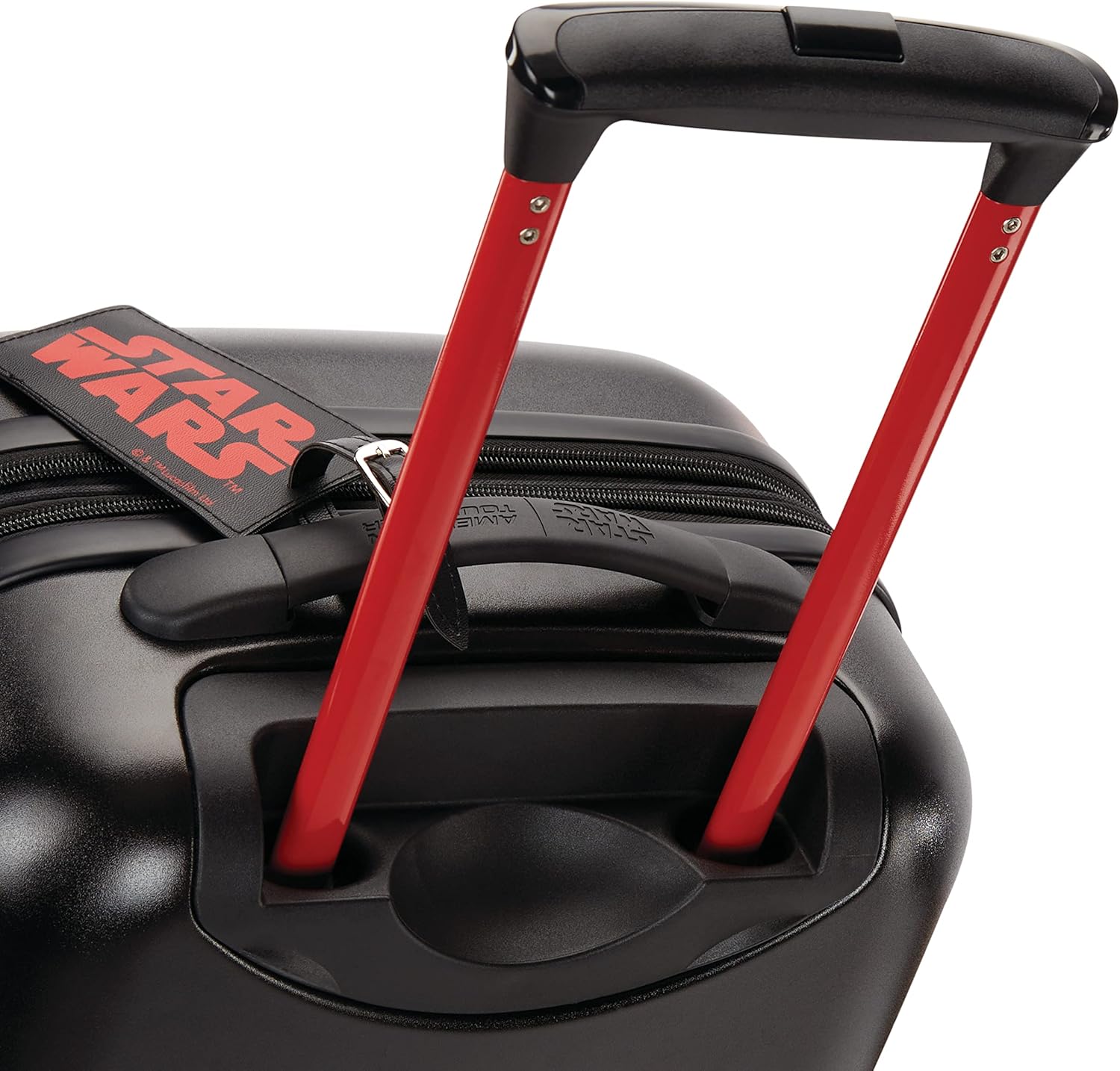 Zipper detail on the black case