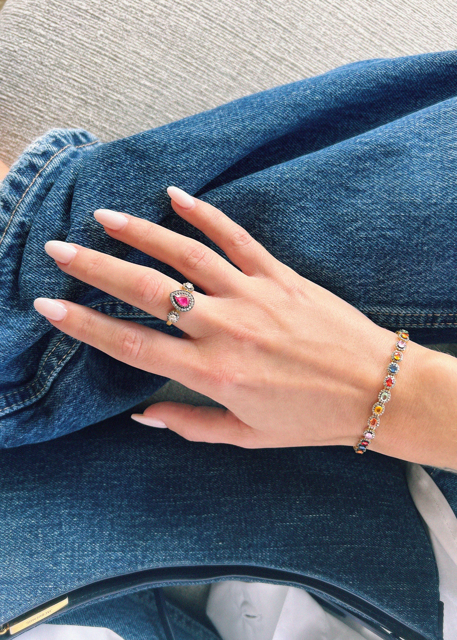 18K Yellow Gold & Multi-Sapphire Mini Rajasthan Tennis Bracelet
