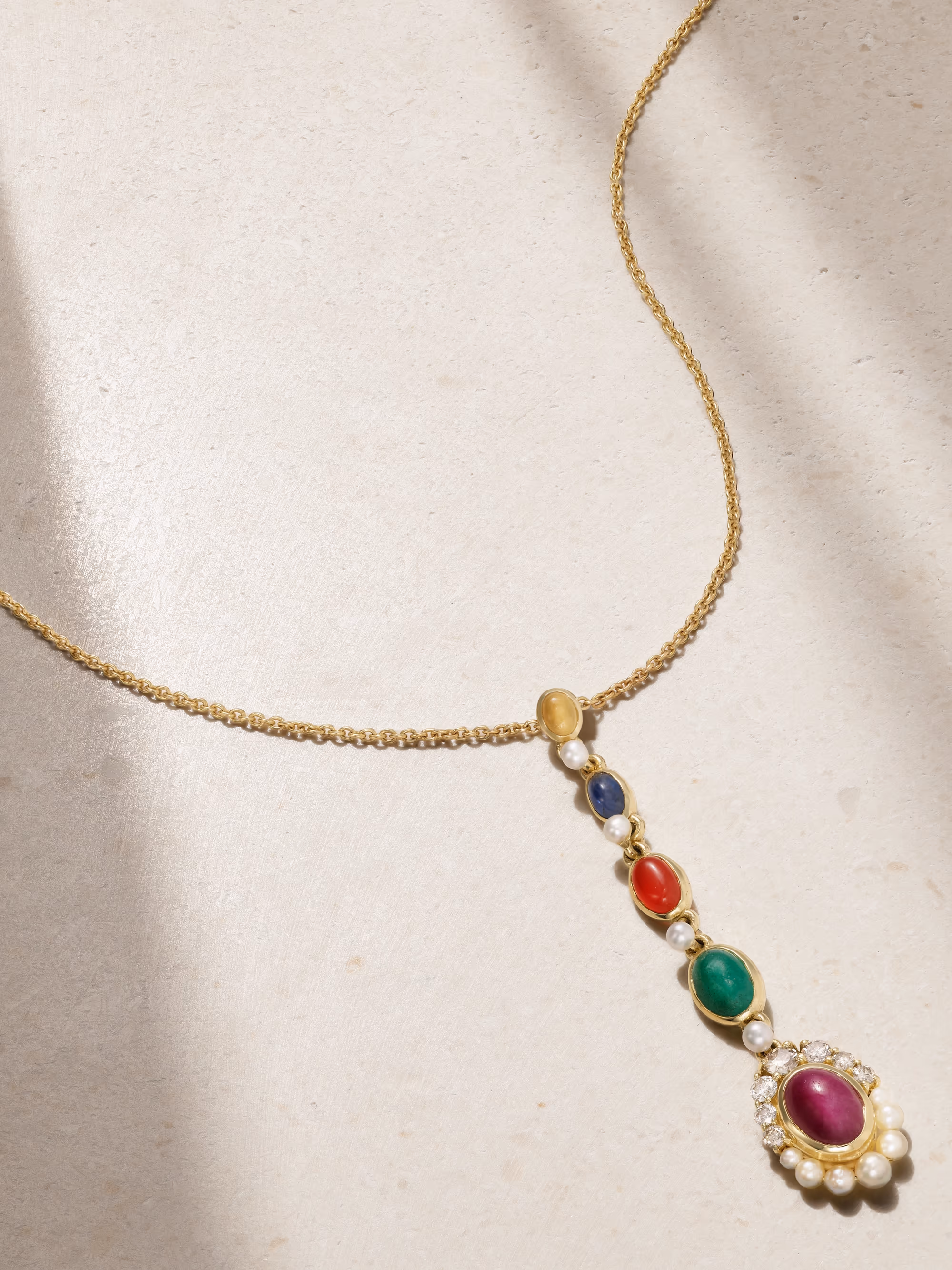 Navratna multi-stone necklace