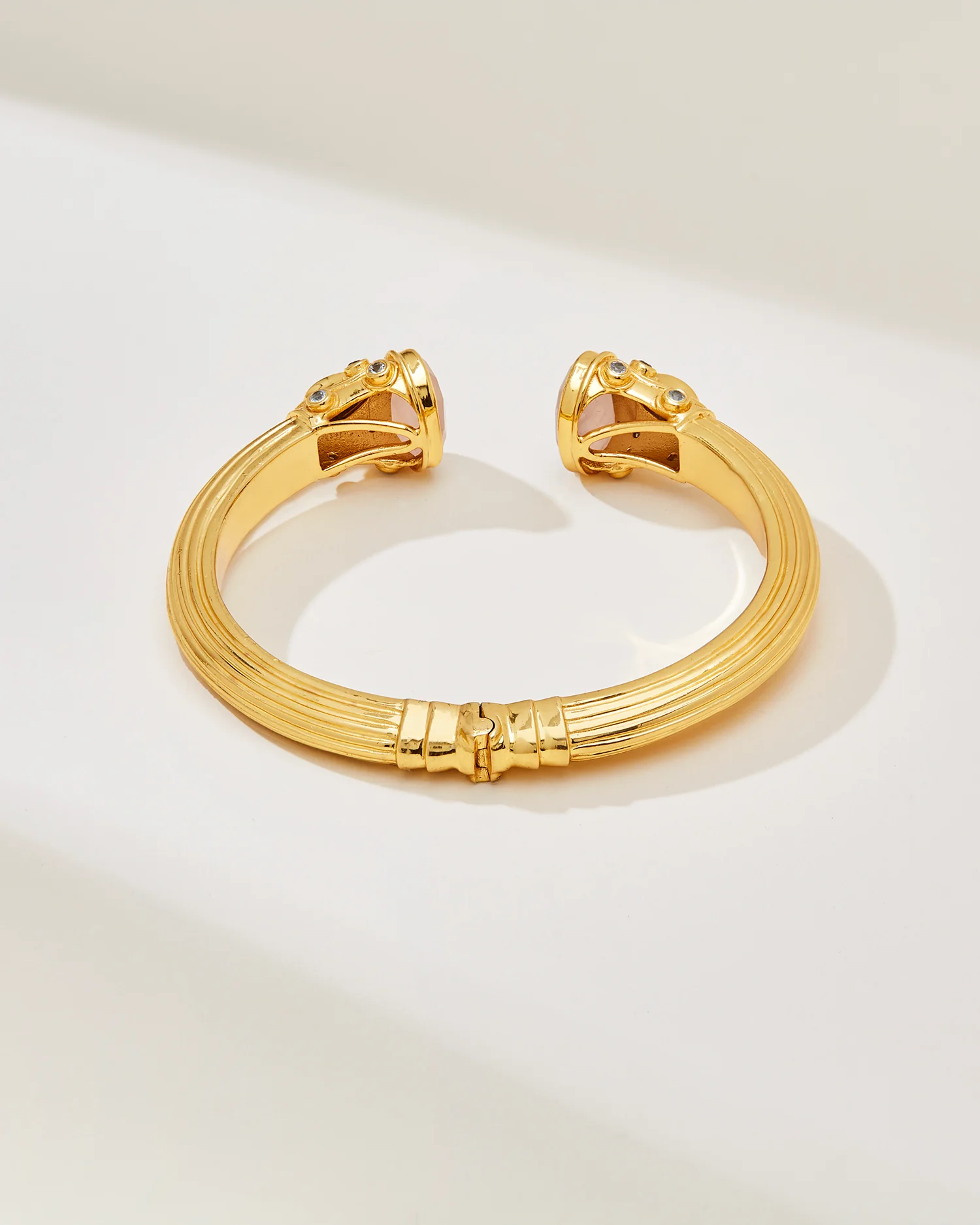 Petite Sheida Bangle - Rose Quartz, Blue Topaz & Iolite | 24K Gold Vermeil on Sterling Silver