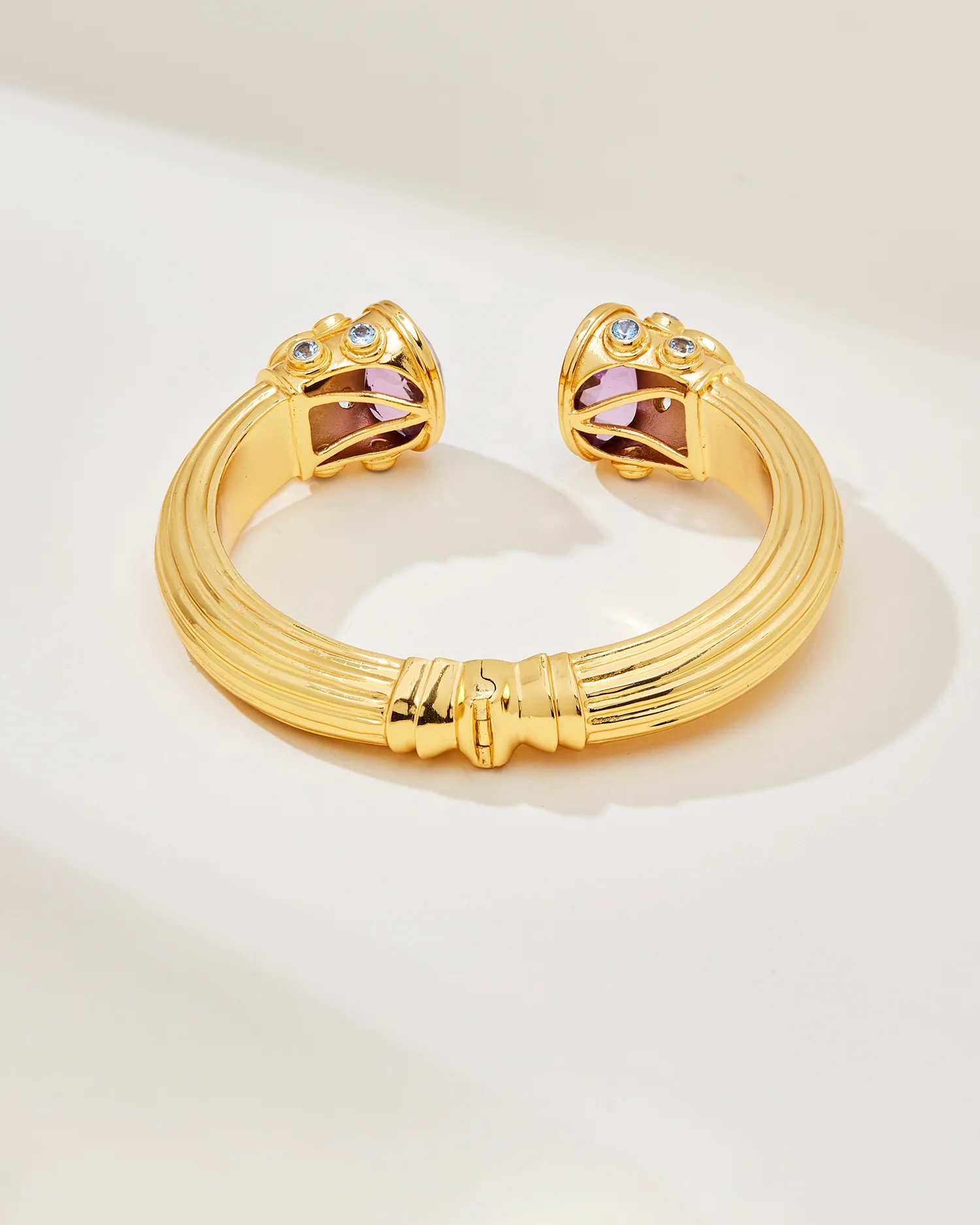 Sheida Bangle – Amethyst, Iolite and Blue Topaz | 24K Gold Vermeil on Sterling Silver