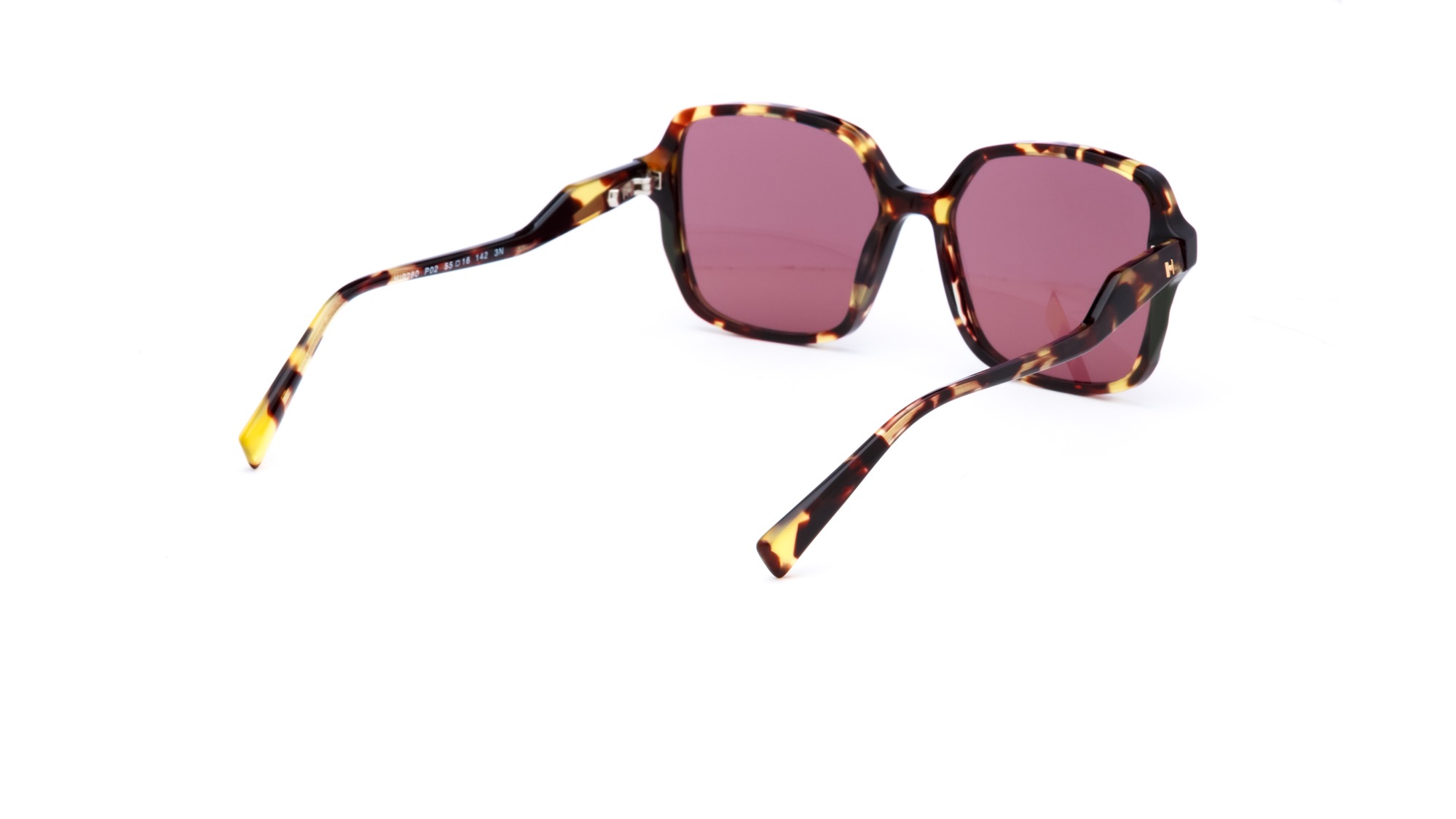 Rear view of the sunglass construction