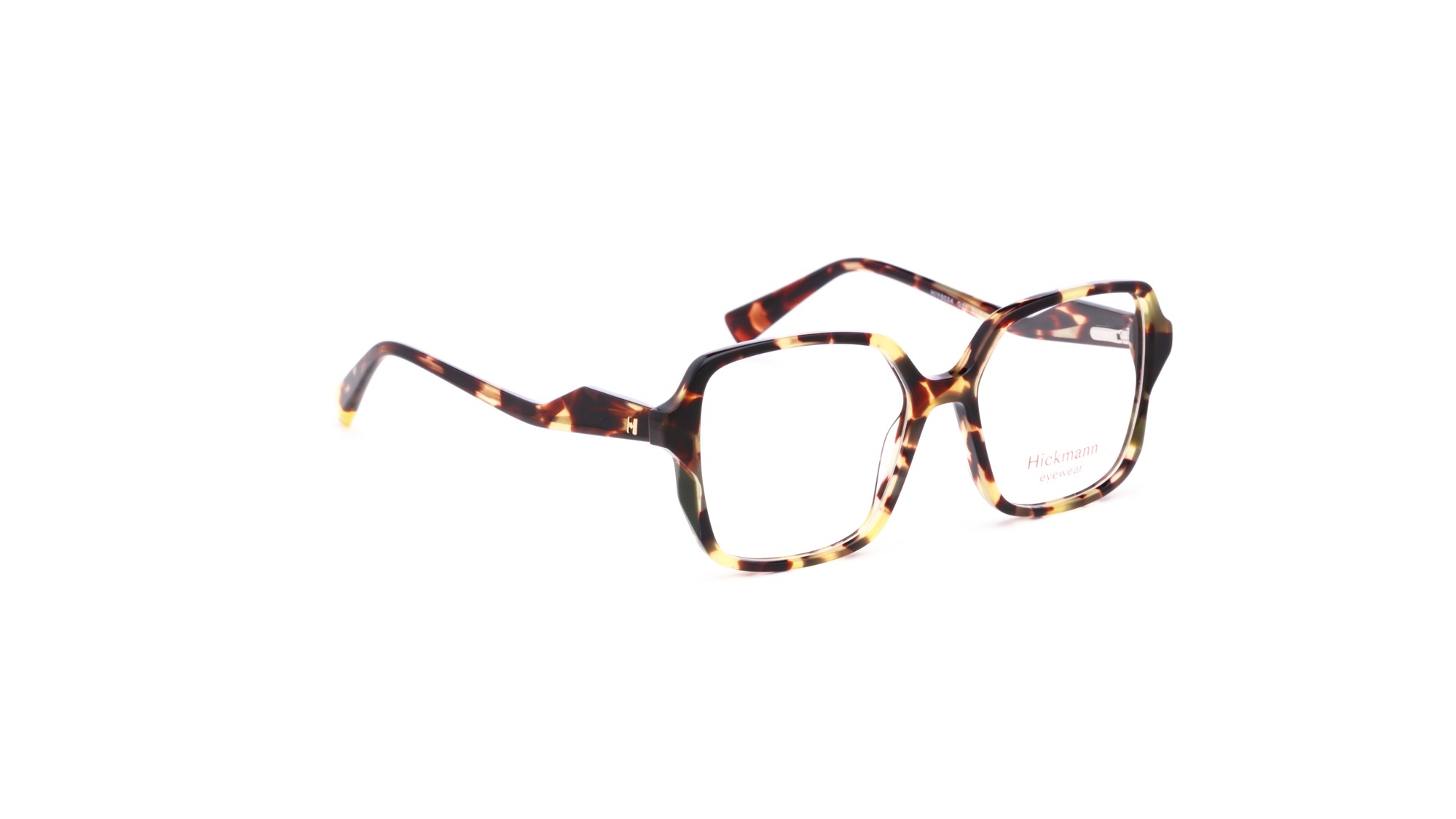 Three-quarter view with curved temples