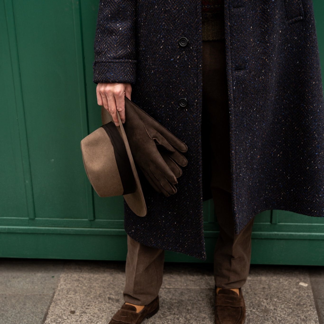 Lifestyle view of the long coat