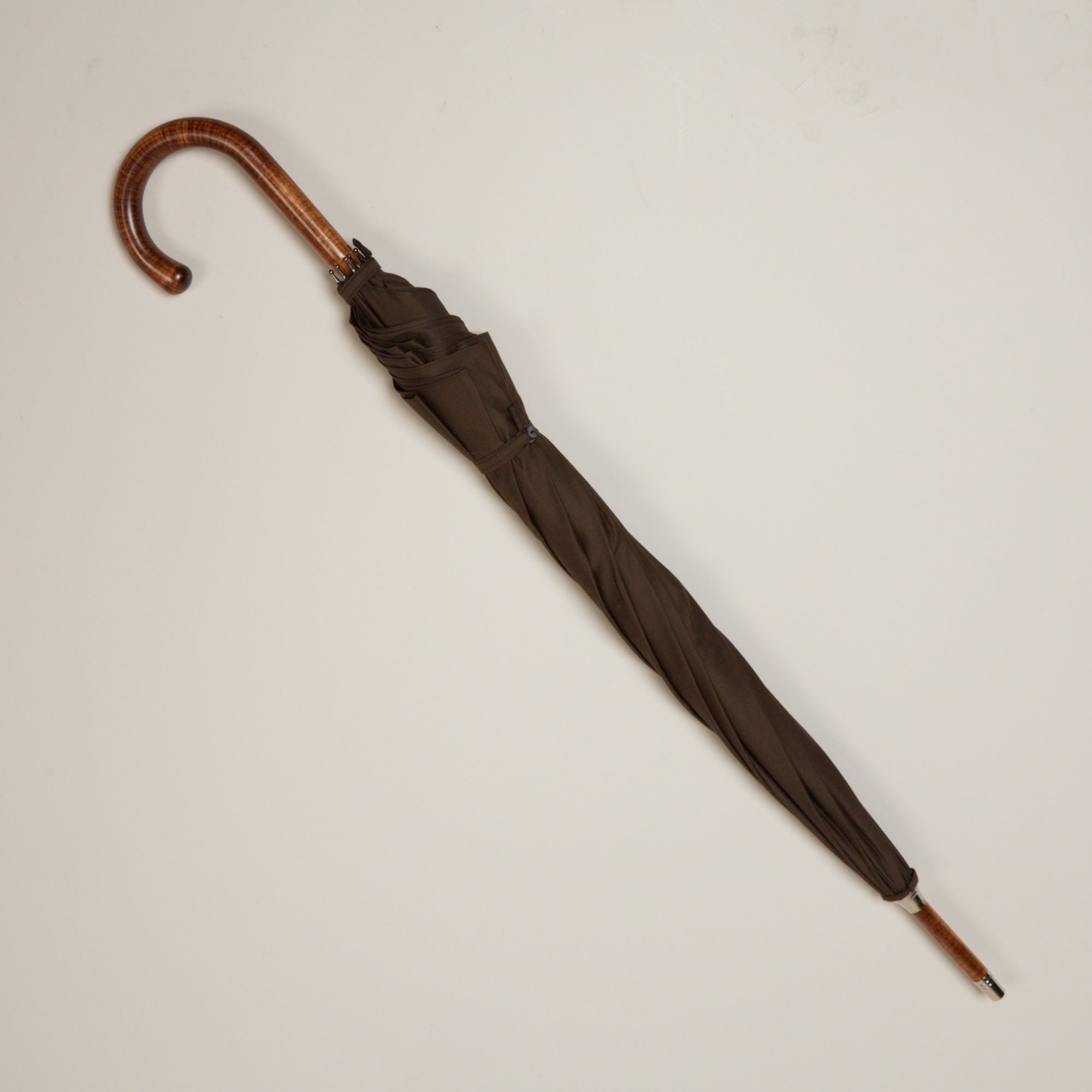 Closed umbrella with maple handle