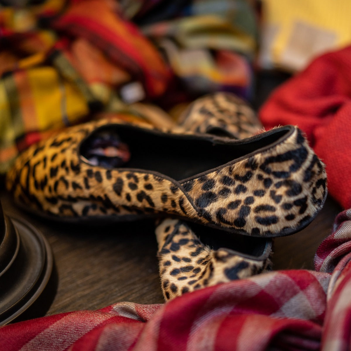 Lifestyle view with patterned textiles