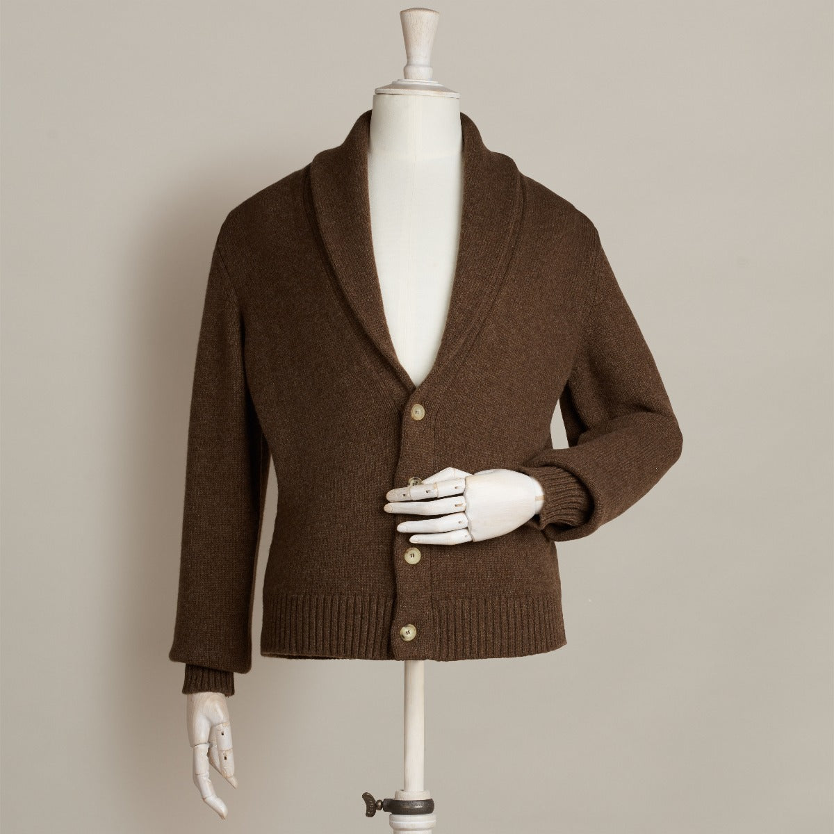 Lambswool Shawl Collar Cardigan