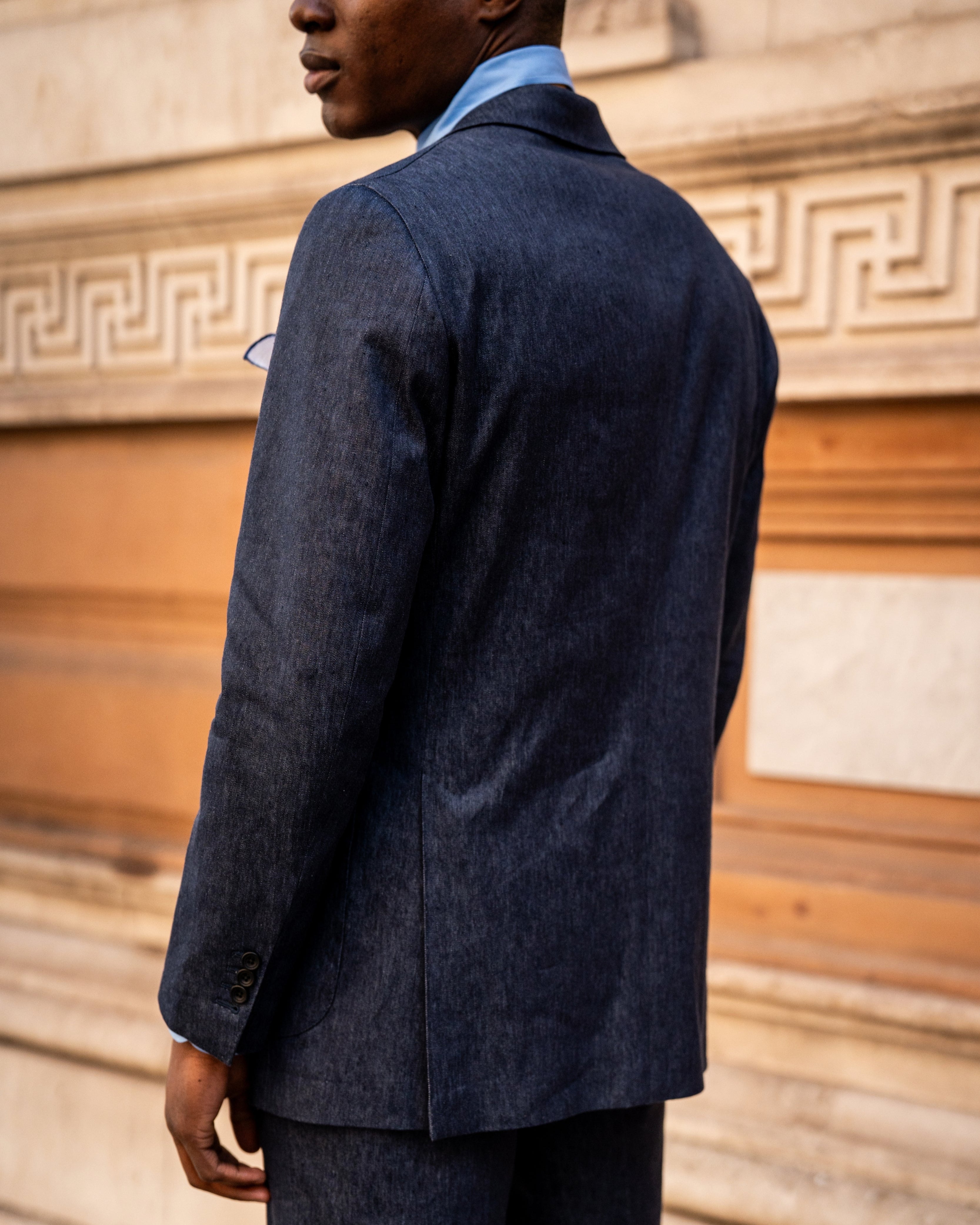 Back view showing the easy drape