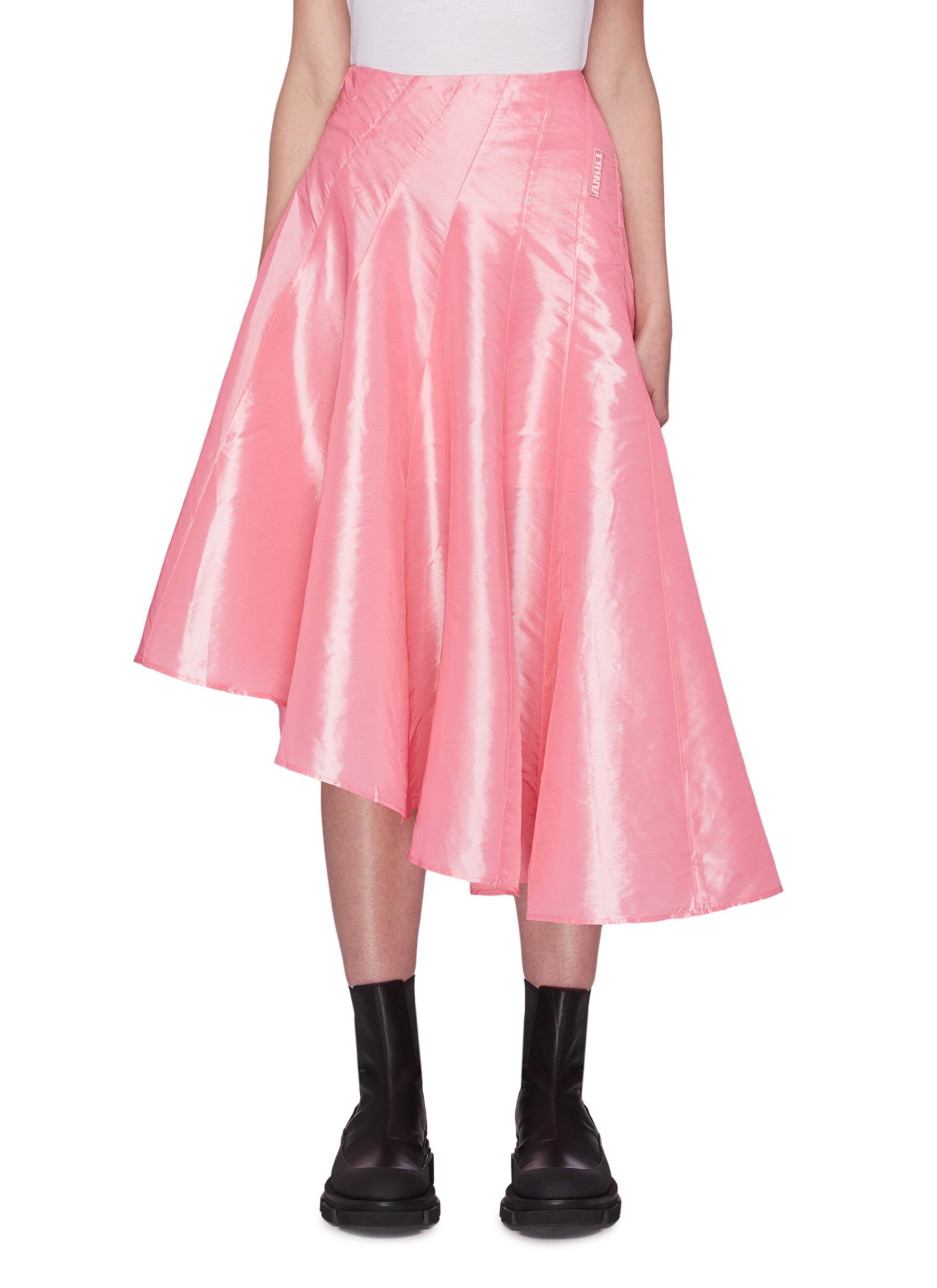 Draped Asymmetric Hem Skirt