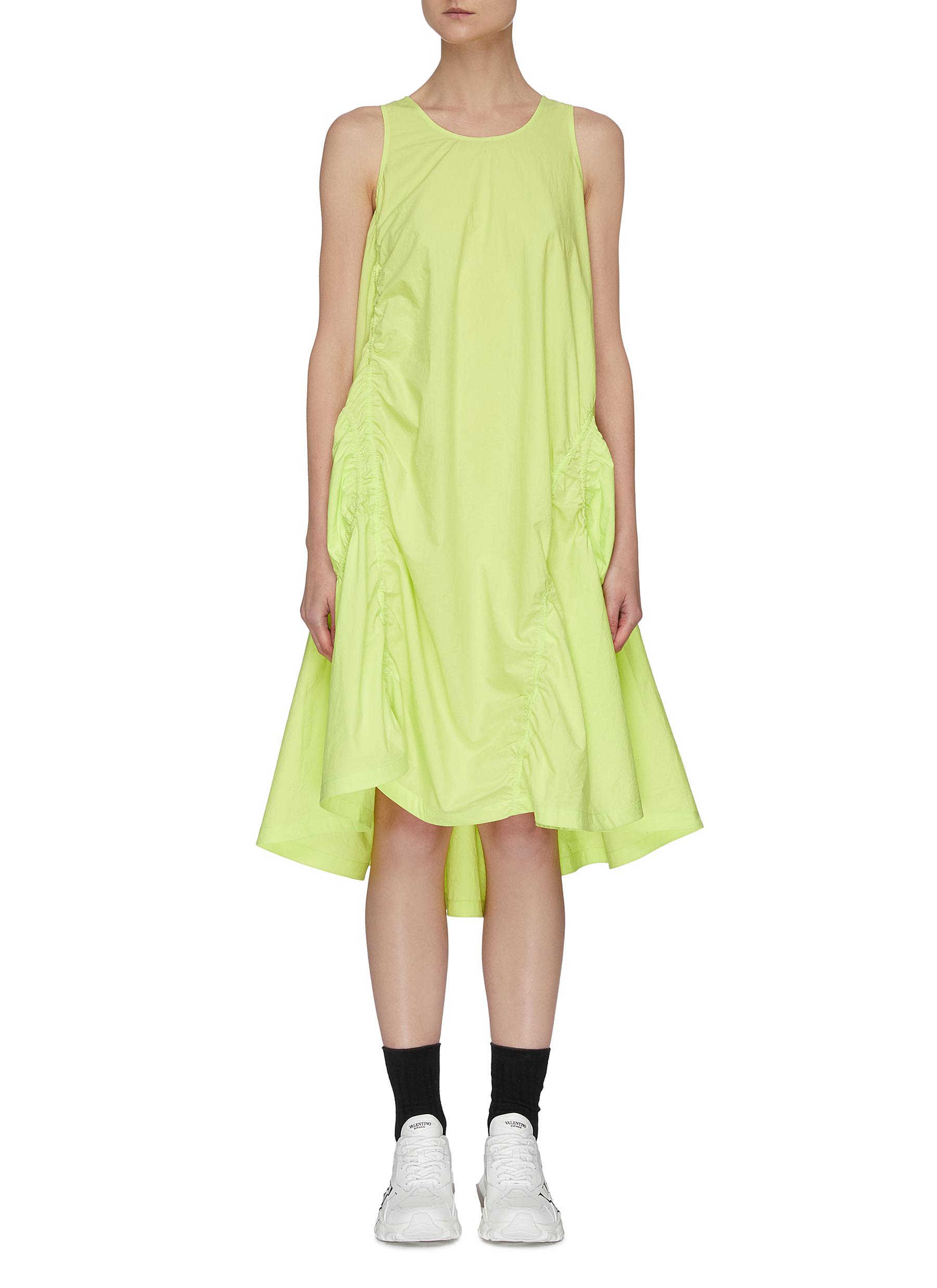 Elastic Detail Cut Out Back Dress