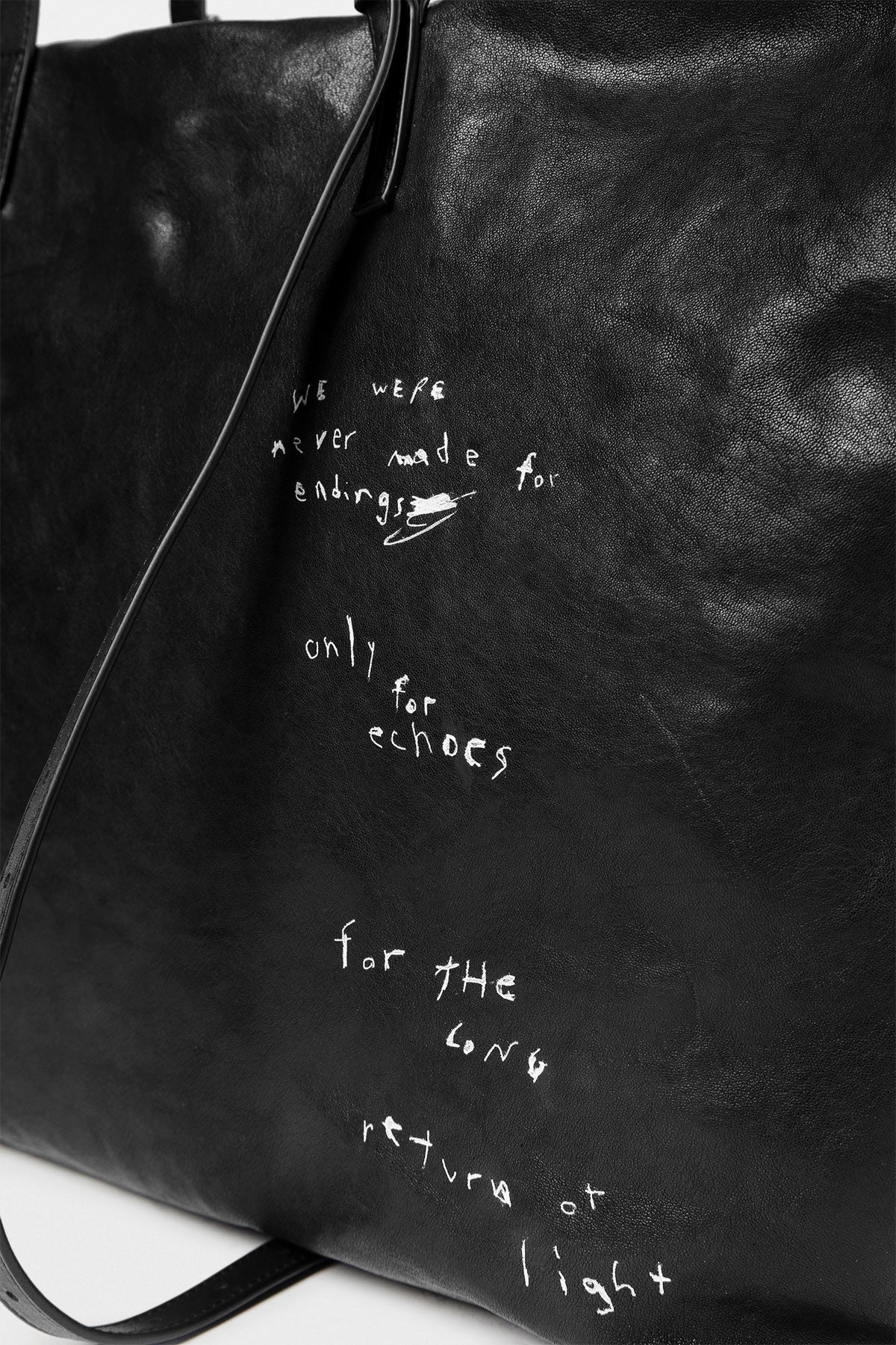 Handwritten print closeup